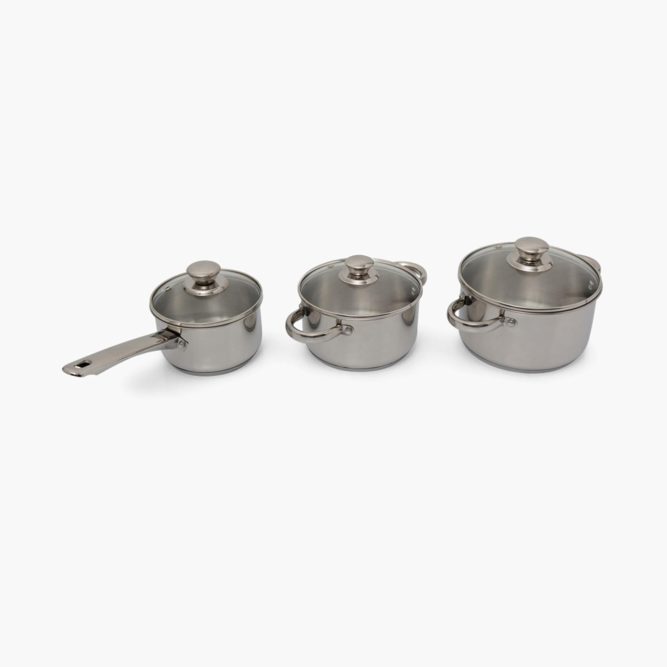 Rivago Bermen 6Pcs Stainless Steel Cookware Set in Silver
