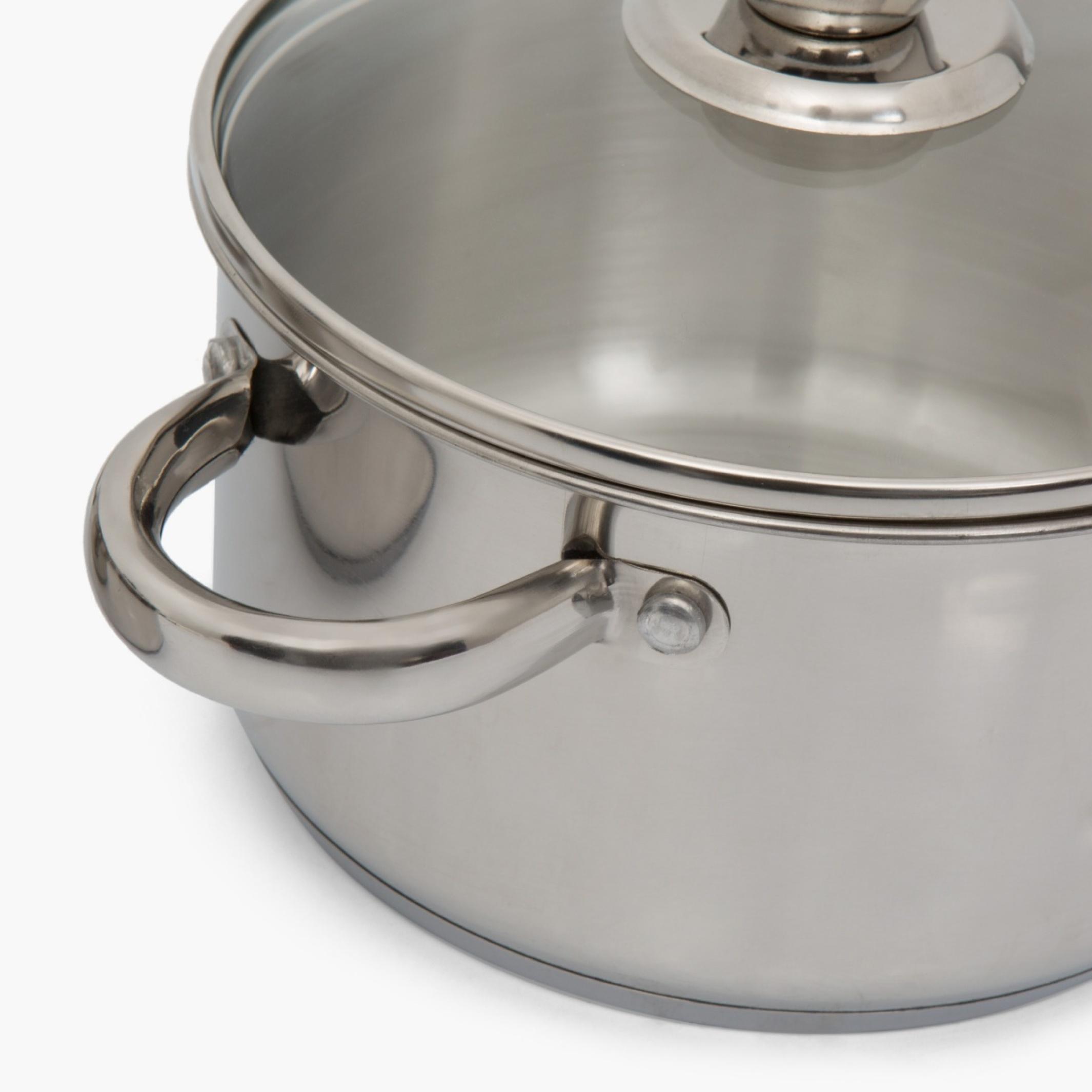 Rivago Bermen 6Pcs Stainless Steel Cookware Set in Silver