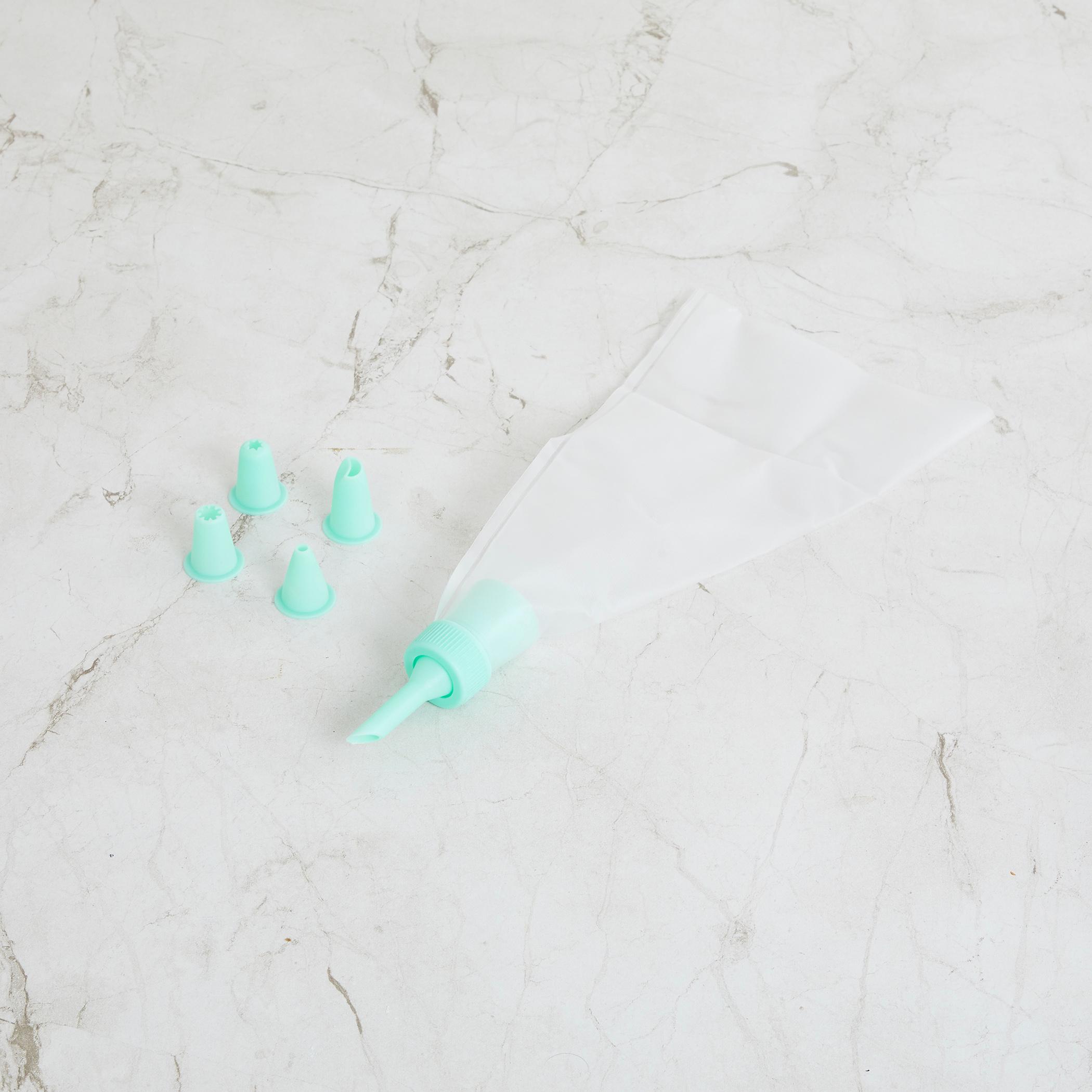 Bakers Pride 7Pcs Polypropylene Cake Decorating Nozzle Set in Teal