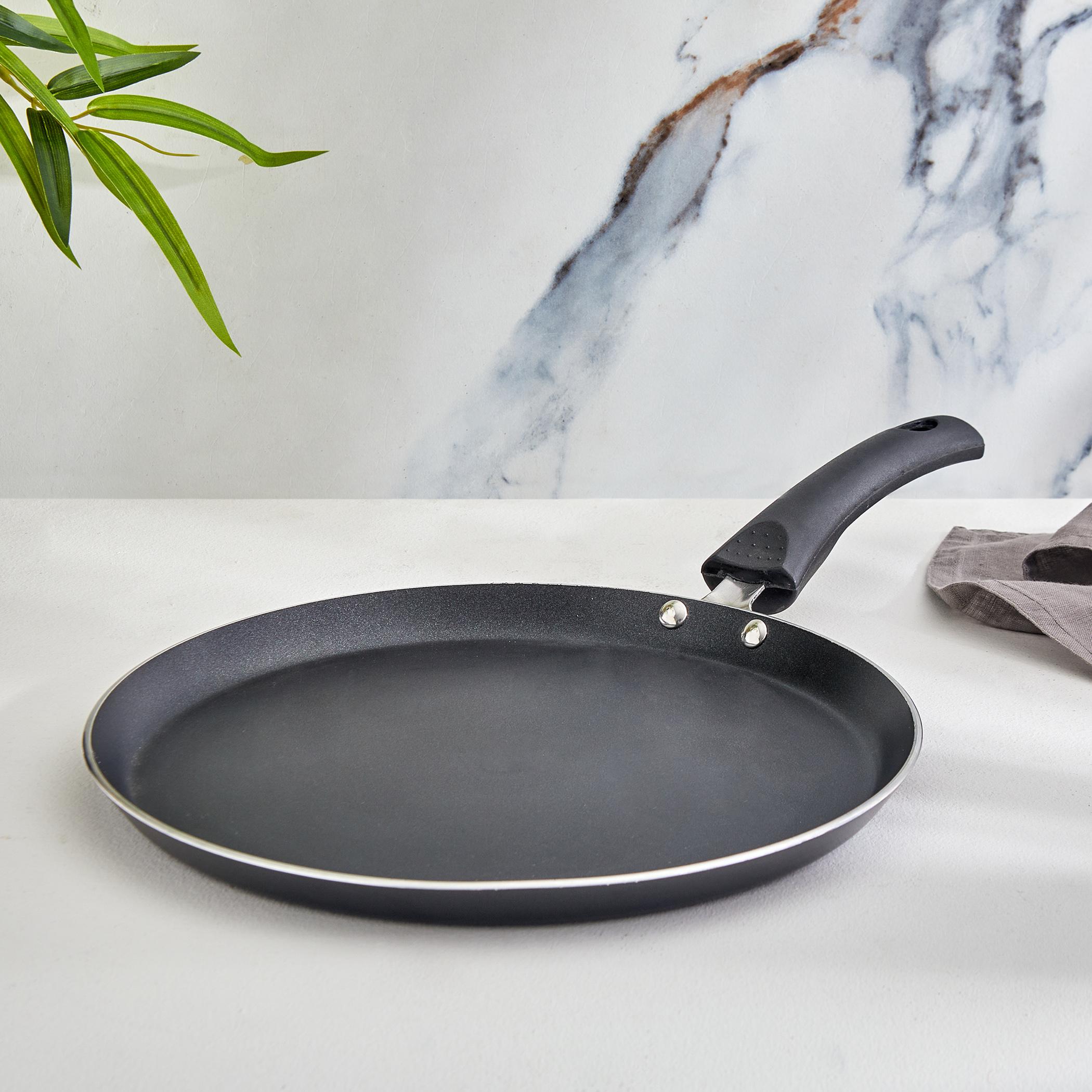 Fiona Sebron Aluminium Dosa Tawa - 45cm in Black