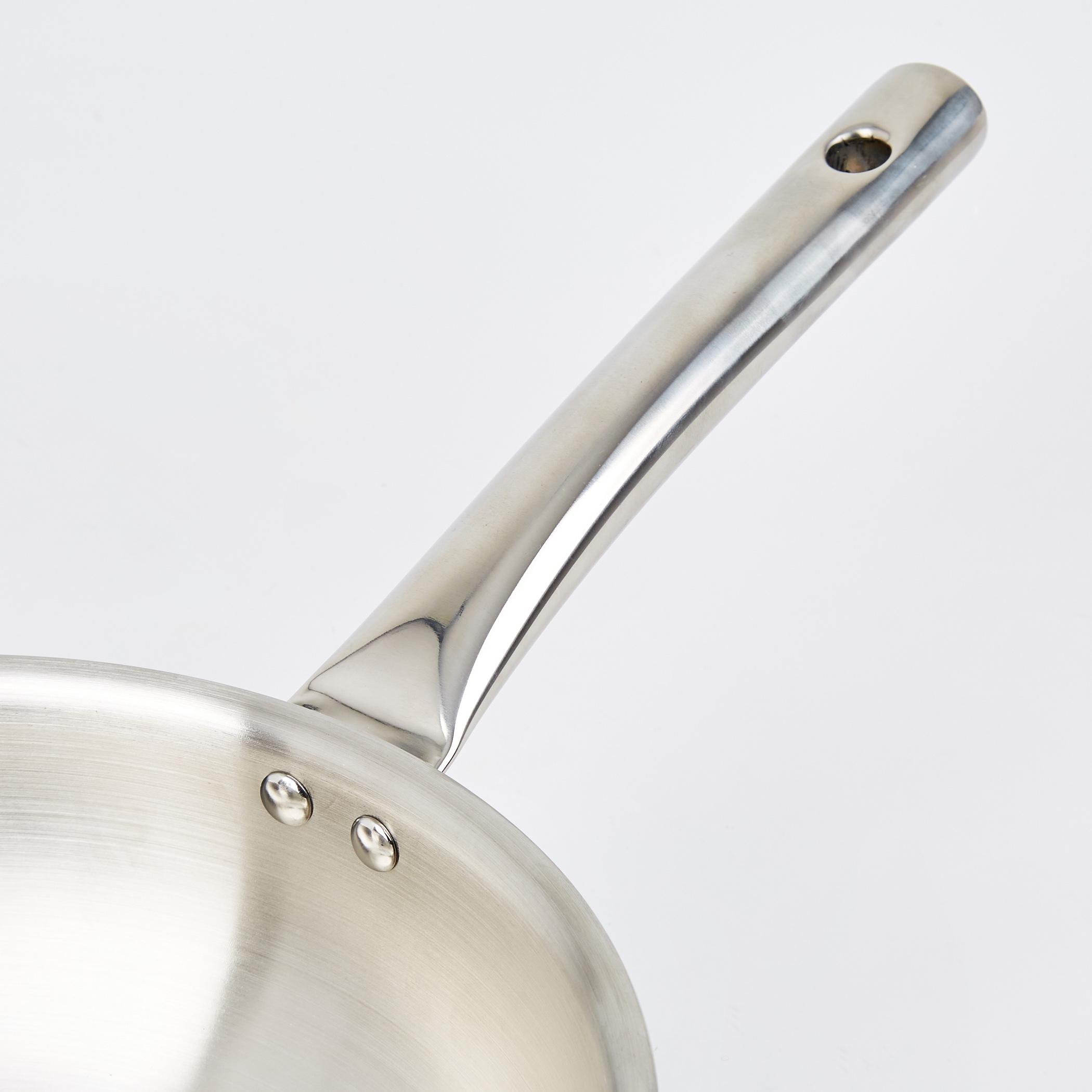 Valeria Carin Stainless Steel Induction Compatible Wok - 3.8L in Silver