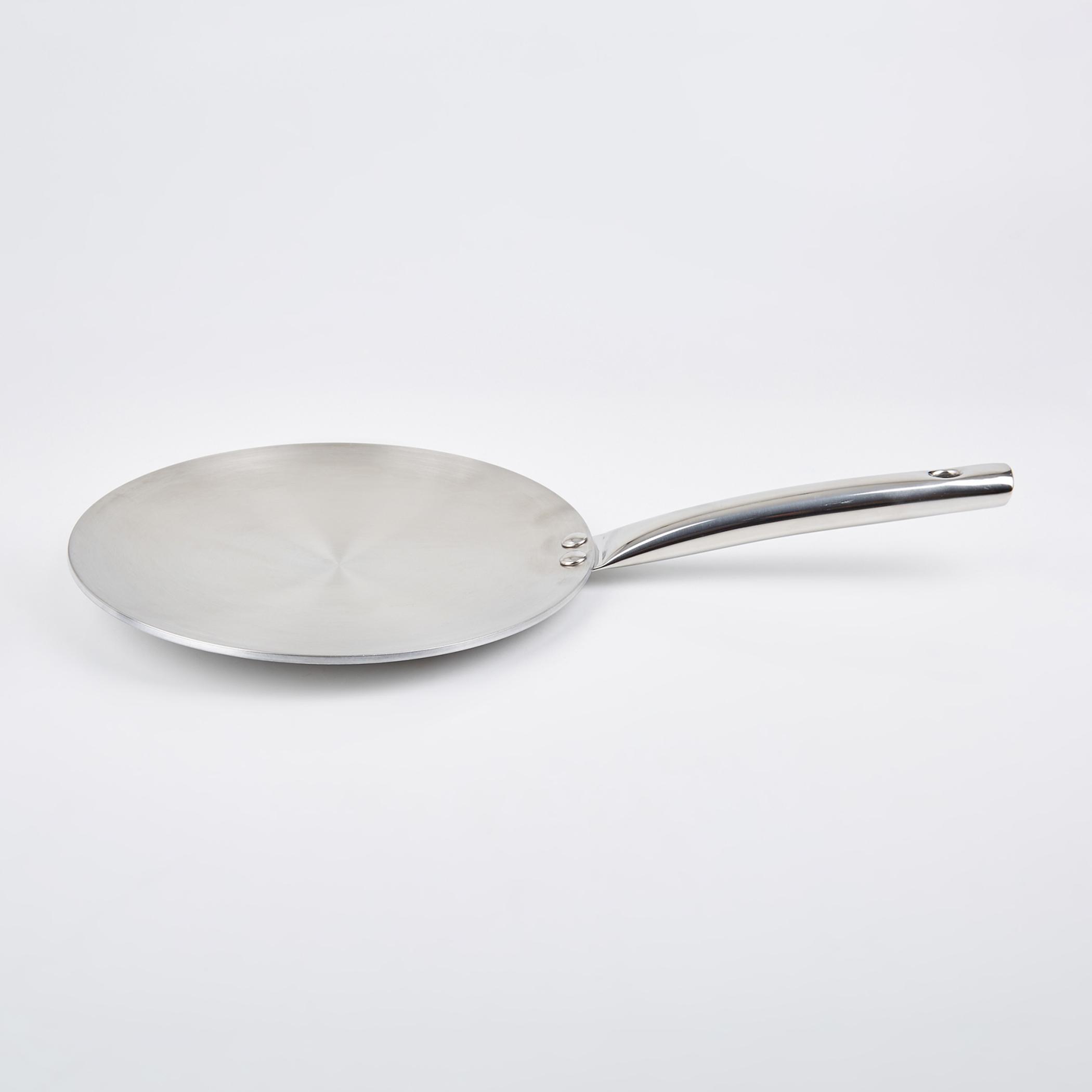 Valeria Carin Stainless Steel Induction Compatible Induction Compatible Concave Tawa - 25.5cm in Silver