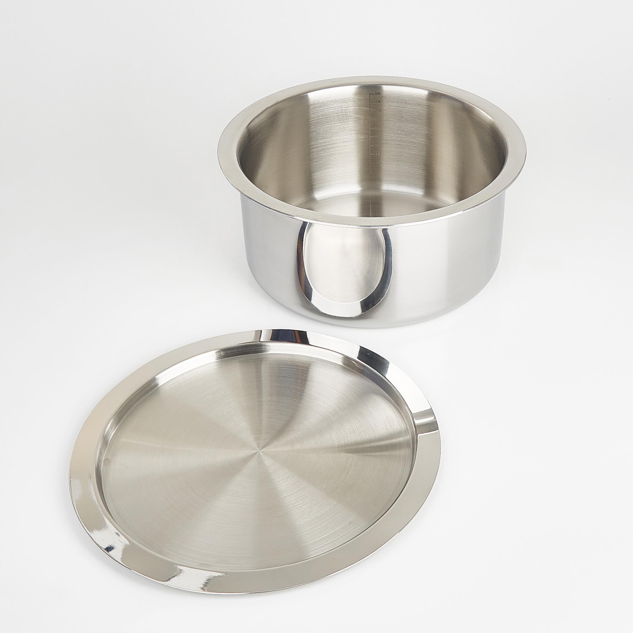 Valeria Carin Stainless Steel Induction Compatible Tope with Lid - 5L in Silver