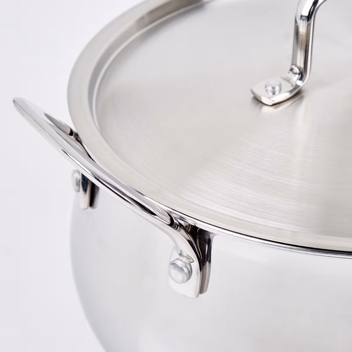 Valeria Carin Stainless Steel Induction Compatible Handi with Lid - 6.8L in Silver
