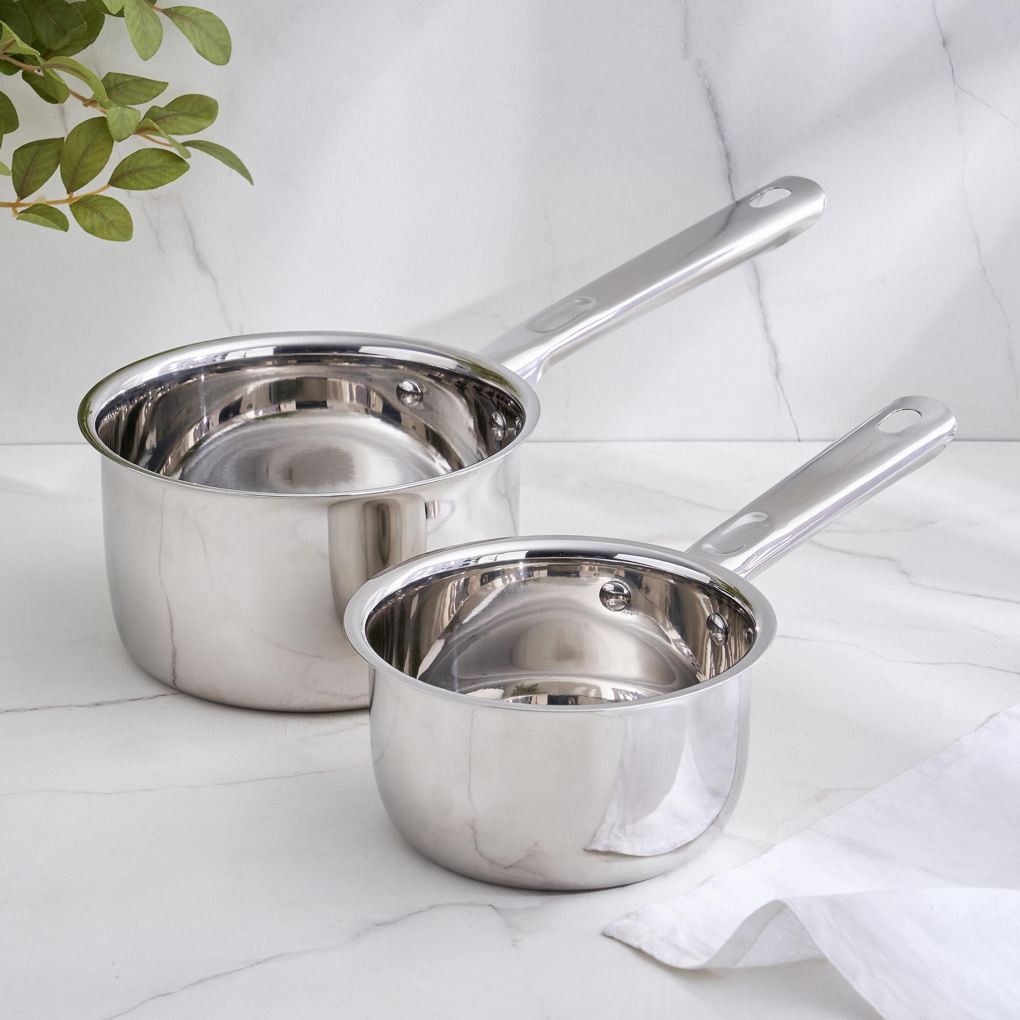 Adalyn Grit Stainless Steel Induction Compatible Milk Pan - 800ml in Silver