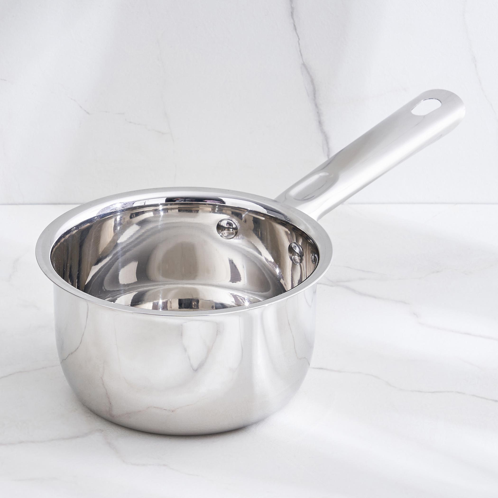 Adalyn Grit Stainless Steel Induction Compatible Milk Pan - 800ml in Silver