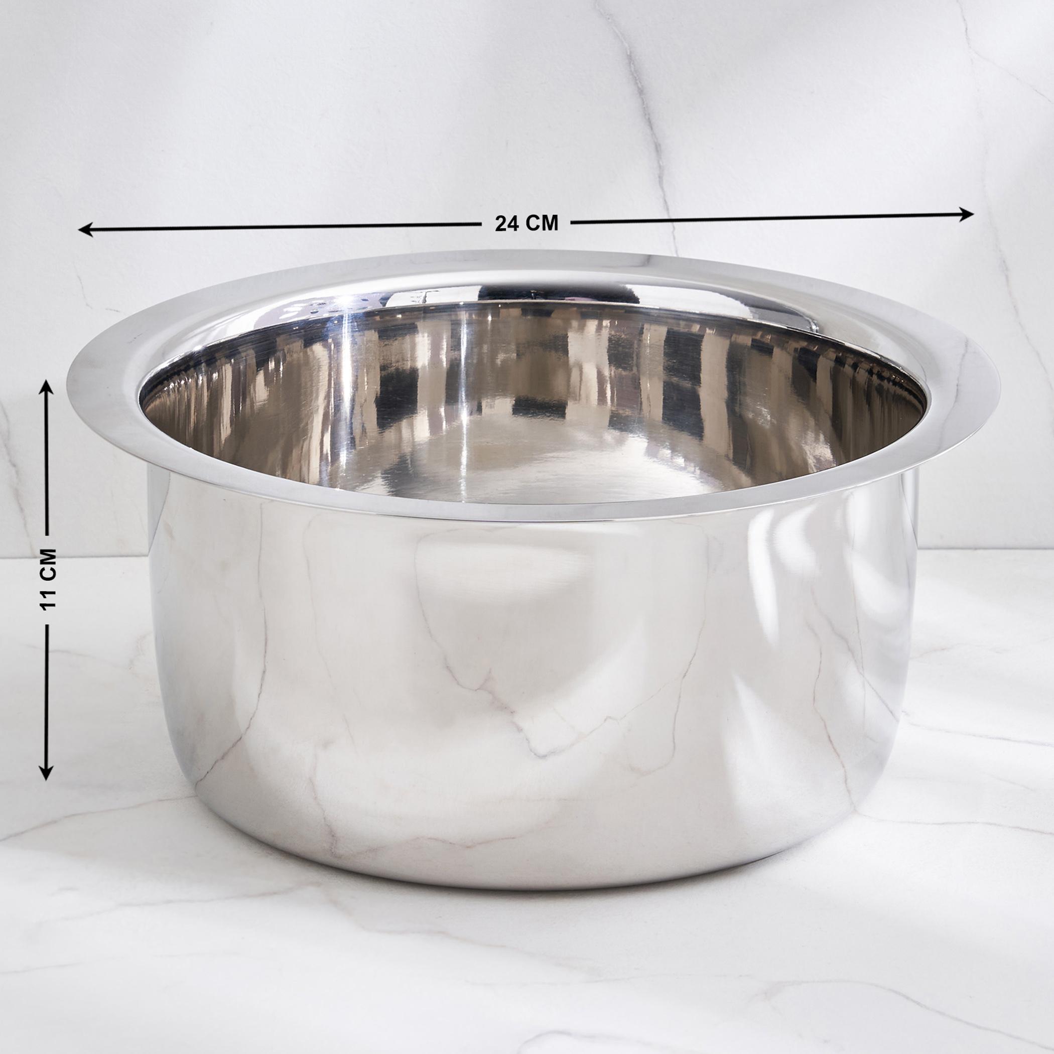 Adalyn Grit Stainless Steel Induction Compatible Pot - 3.3L in Silver