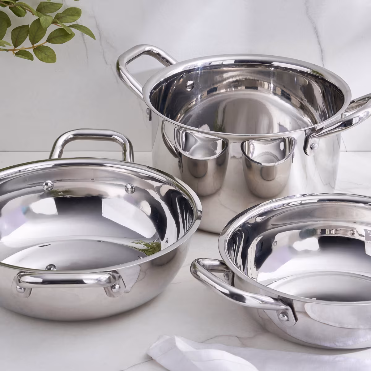 Adalyn Grit Stainless Steel Induction Compatible Kadhai - 1.5L in Silver