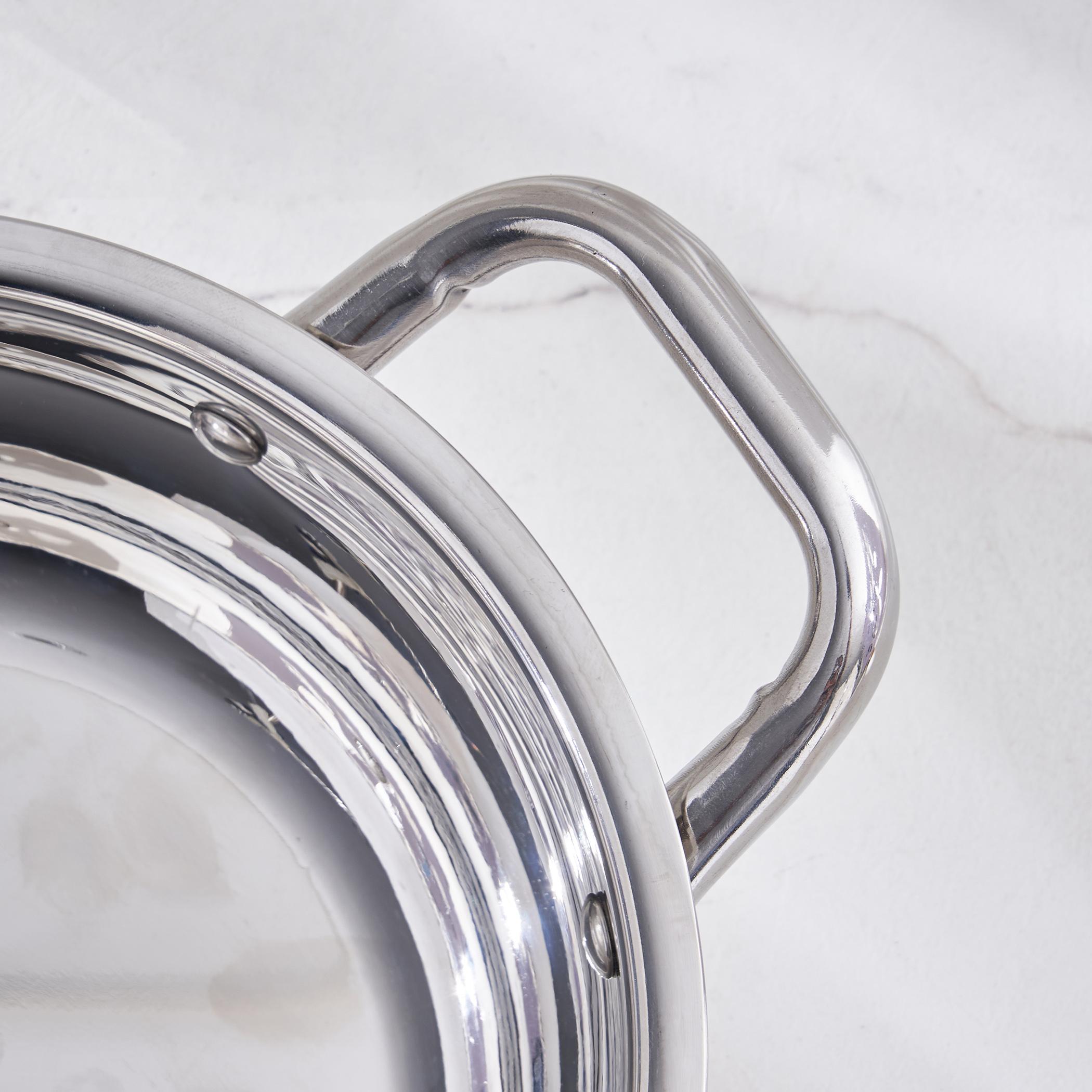 Adalyn Grit Stainless Steel Induction Compatible Kadhai - 1.5L in Silver