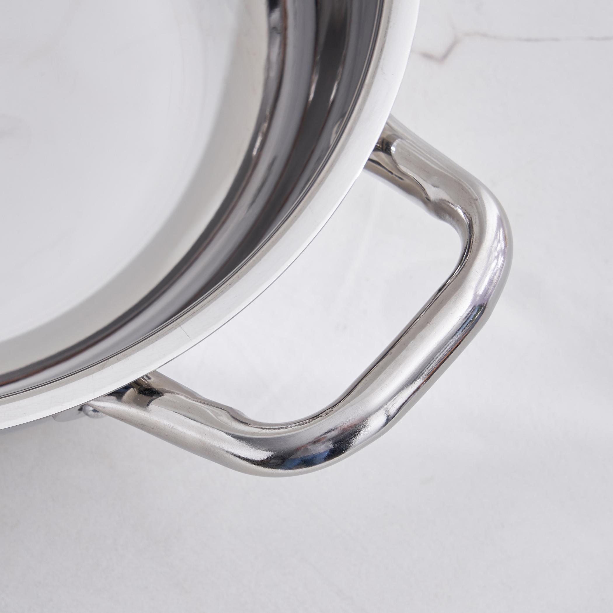 Adalyn Grit Stainless Steel Induction Compatible Kadhai - 2.5L in Silver