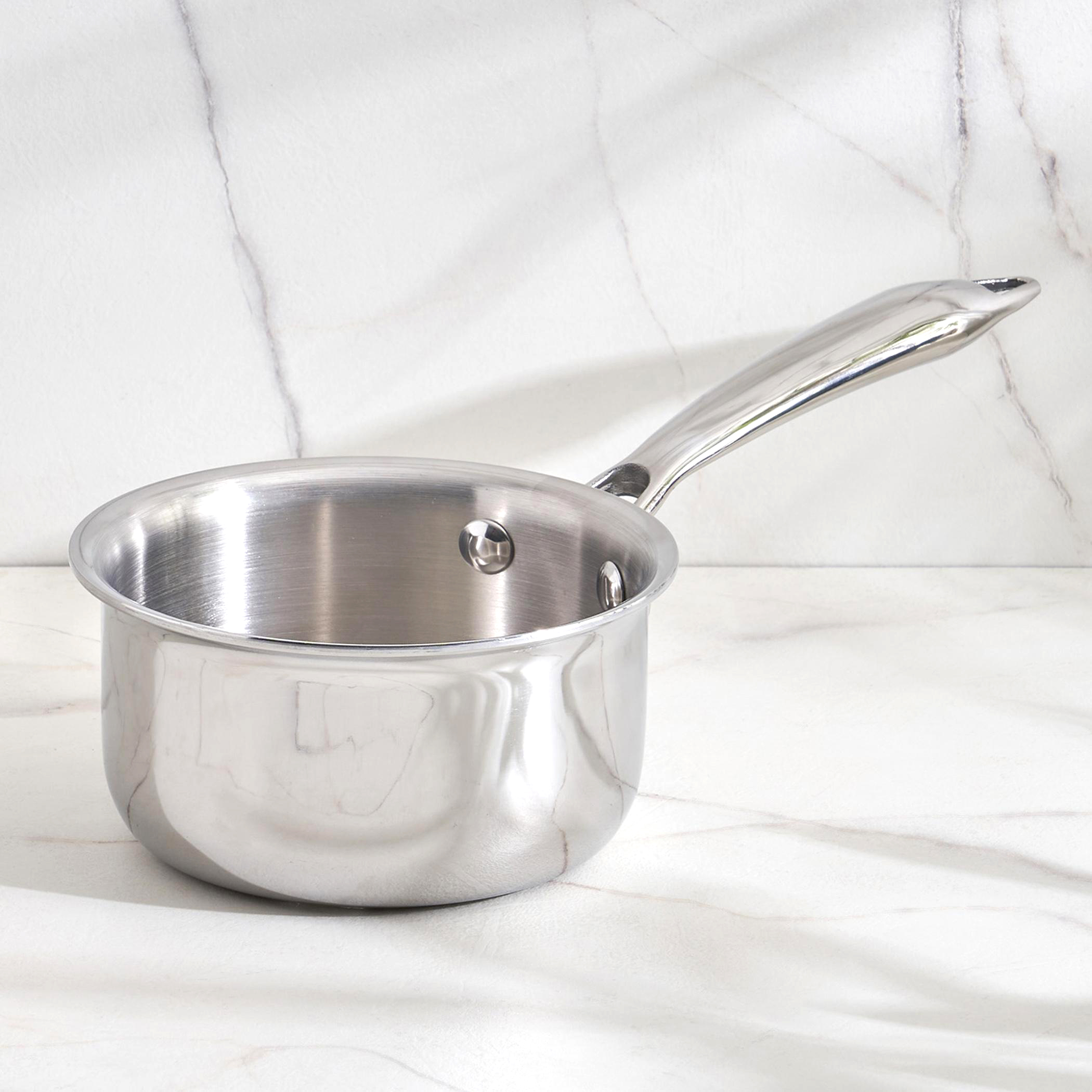 Valeria Carin Stainless Steel Induction Compatible Milk Pan - 12cm in Silver