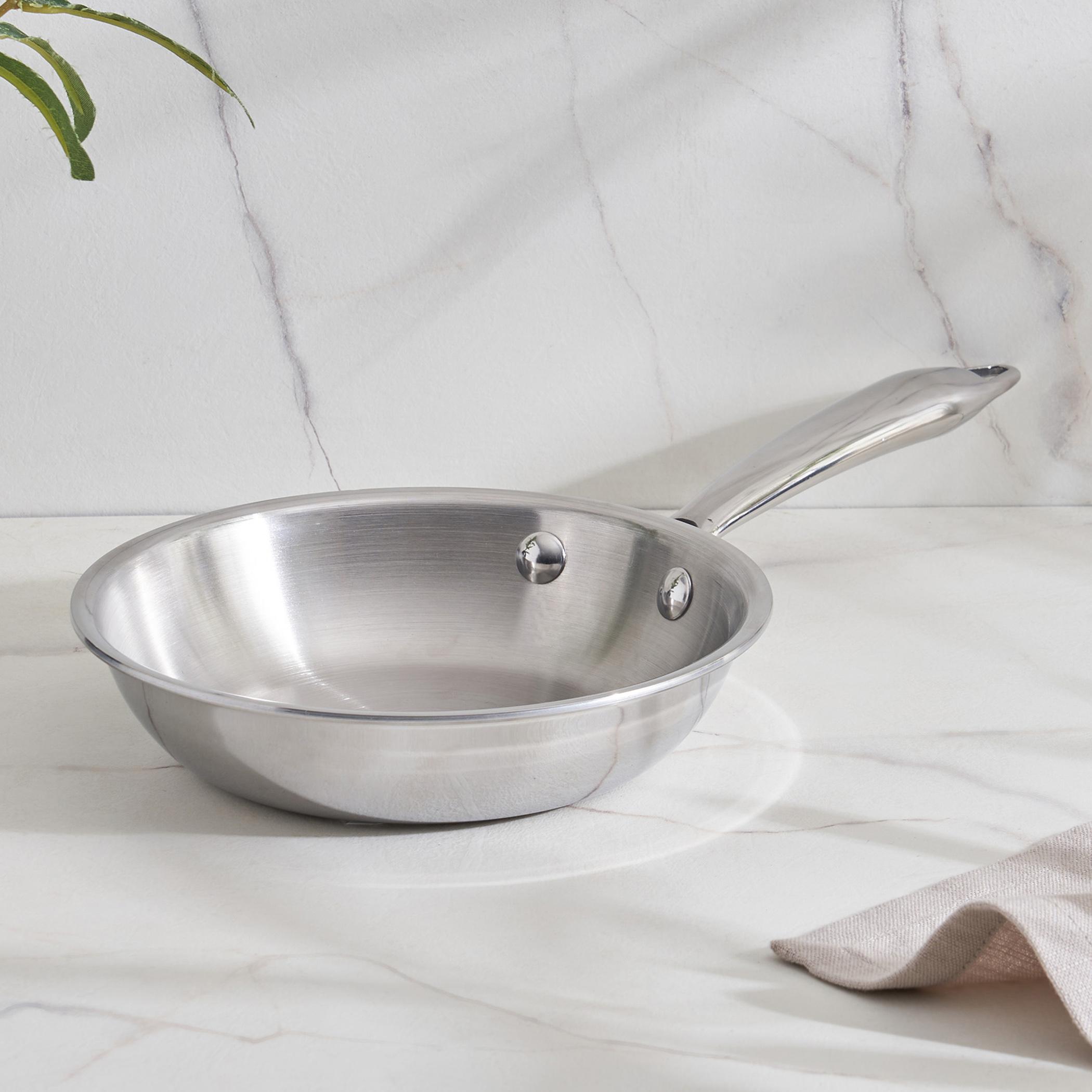 Valeria Carin Tri-Ply Stainless Steel Induction Compatible Frying Pan - 33cm in Silver