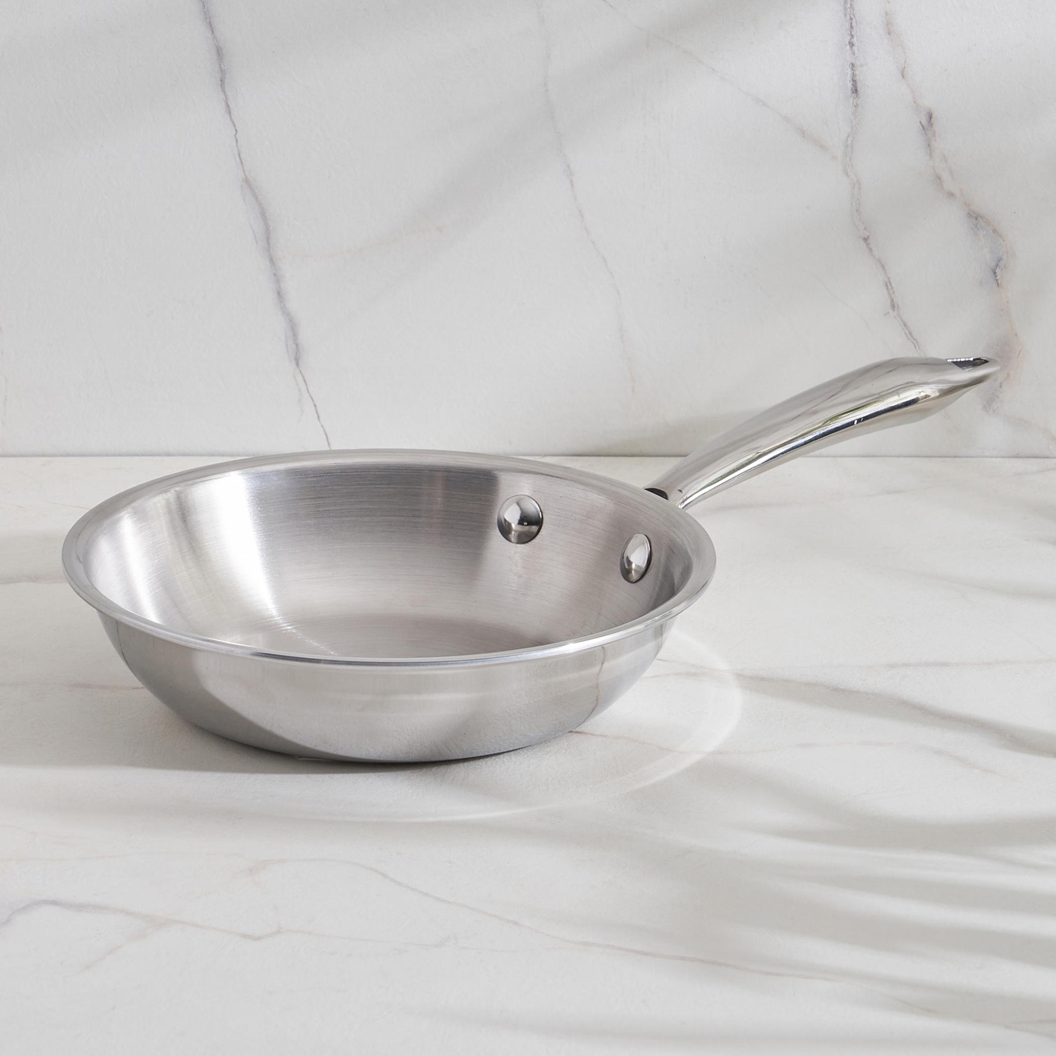 Valeria Carin Tri-Ply Stainless Steel Induction Compatible Frying Pan - 33cm in Silver