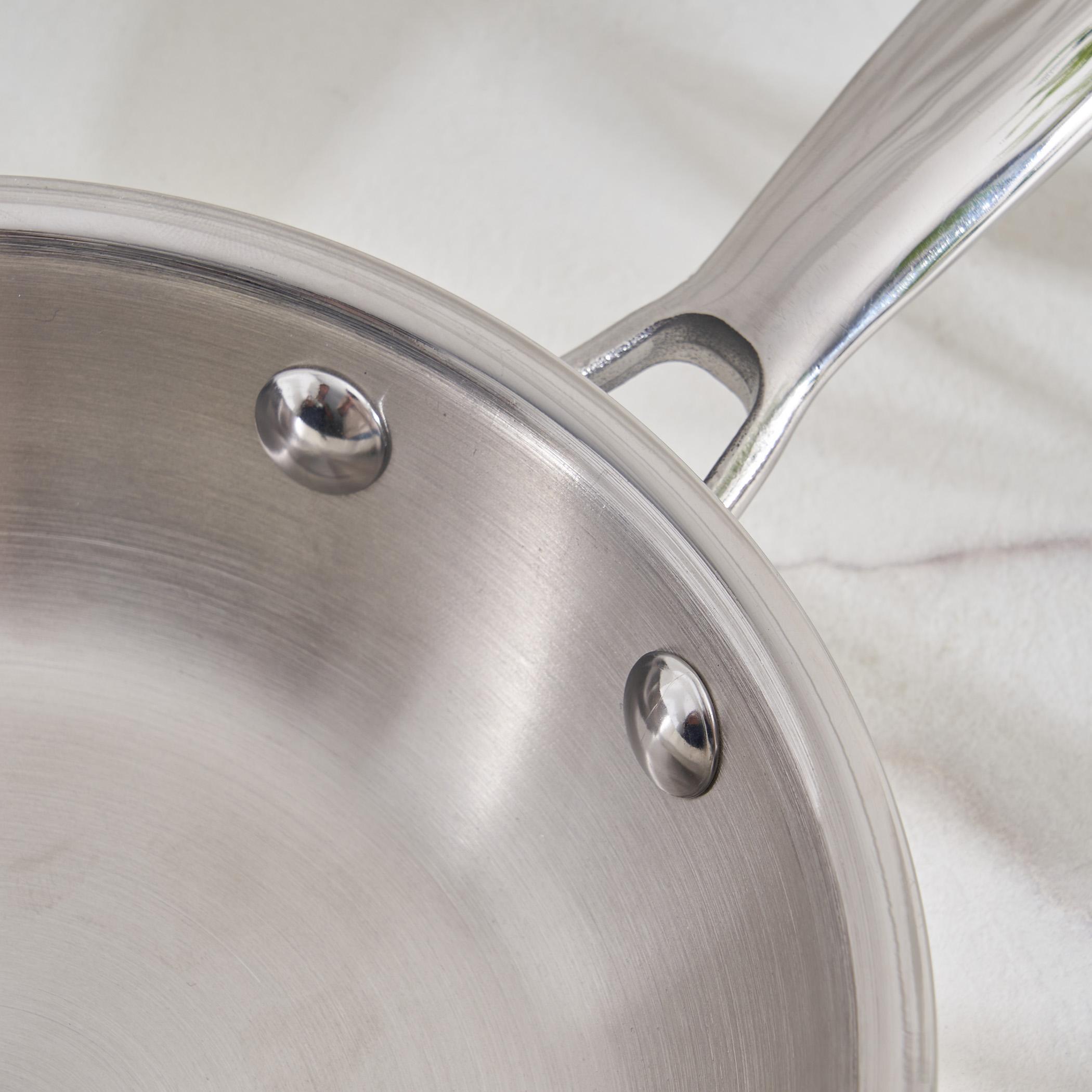 Valeria Carin Tri-Ply Stainless Steel Induction Compatible Frying Pan - 33cm in Silver