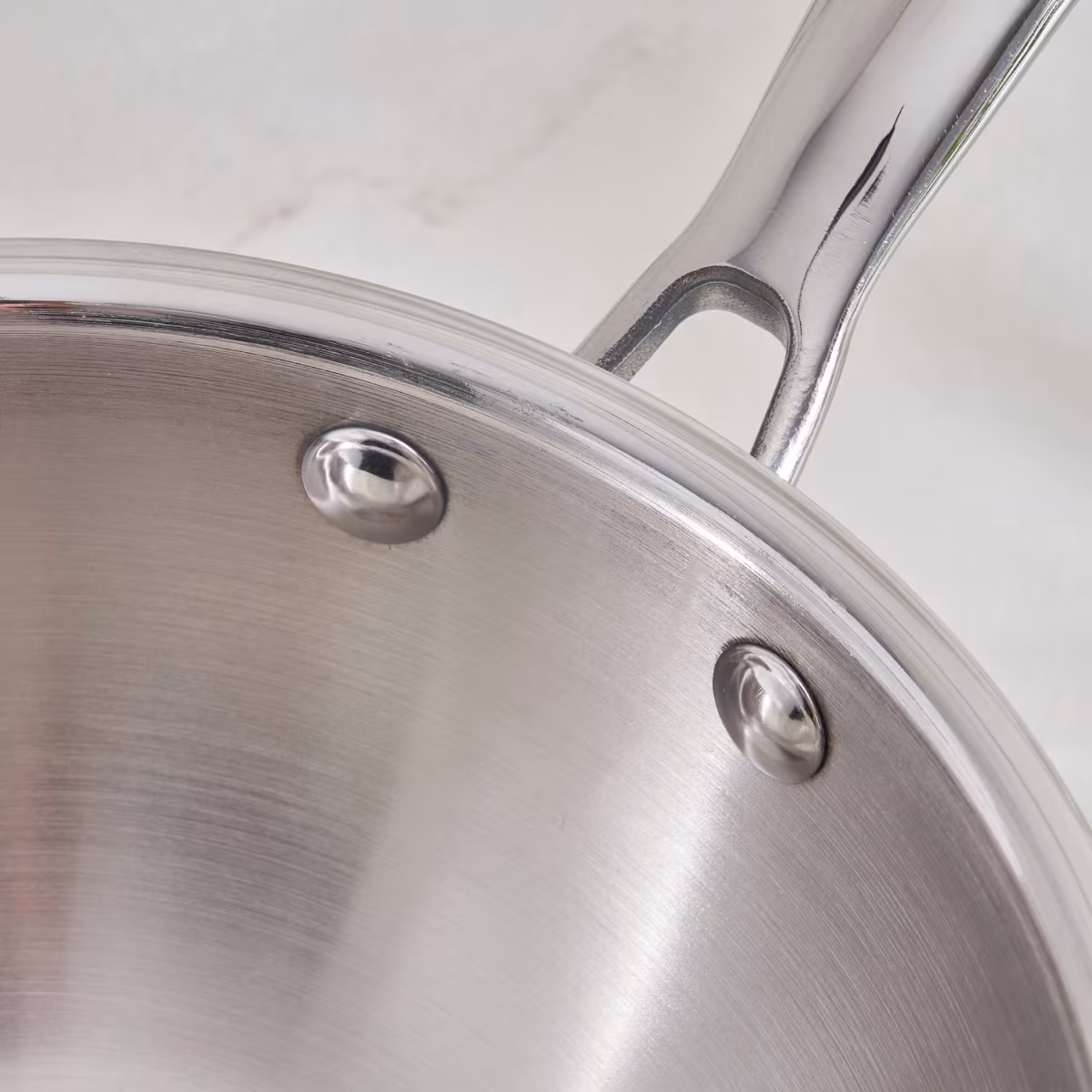 Valeria Carin Tri-Ply Stainless Steel Induction Compatible Mini Wok - 1.3L in Silver