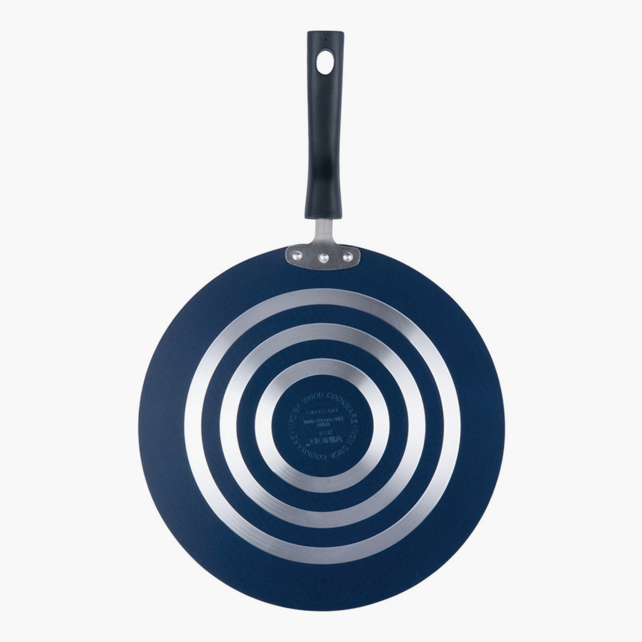 VINOD Zest Aluminium Non-Stick 4mm Thickness Flat Multi Tawa - 28cm in Grey