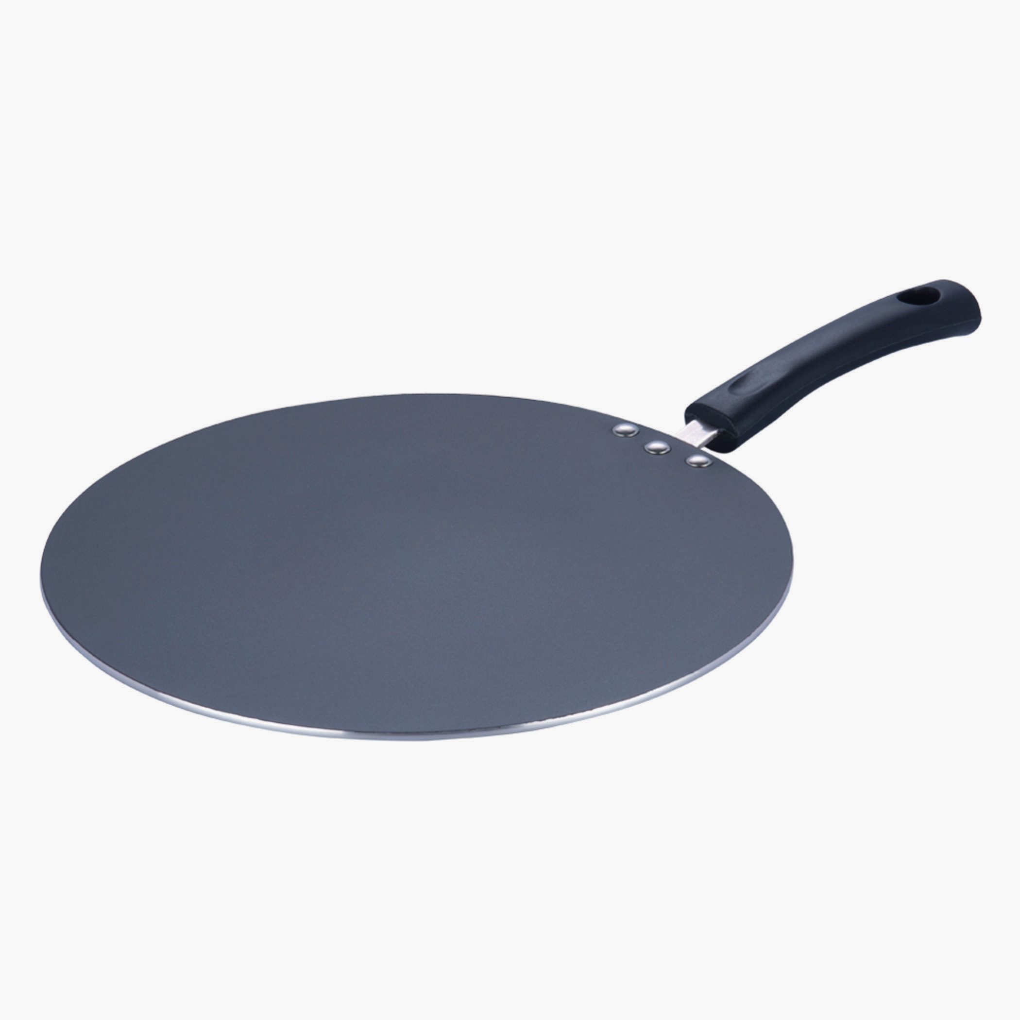 VINOD Zest Aluminium Non-Stick 5mm Thickness Flat Multi Tawa - 32.5cm in Grey