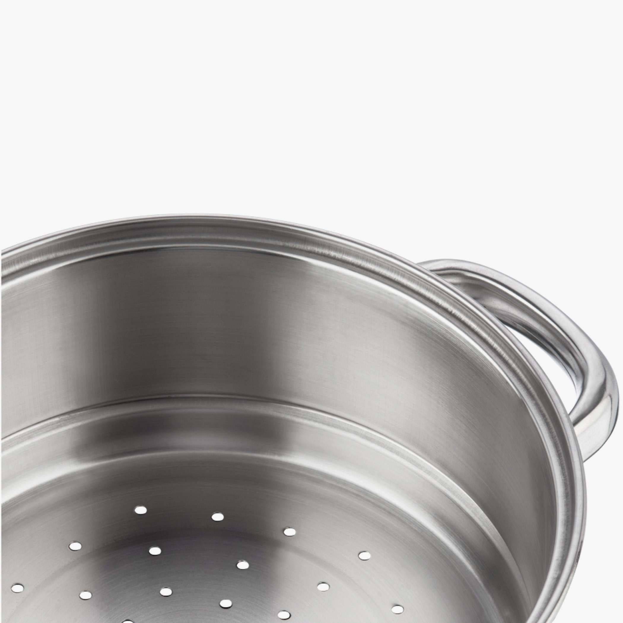 VINOD Stainless Steel 2 Tier Steamer with Glass Lid - 18cm in Silver