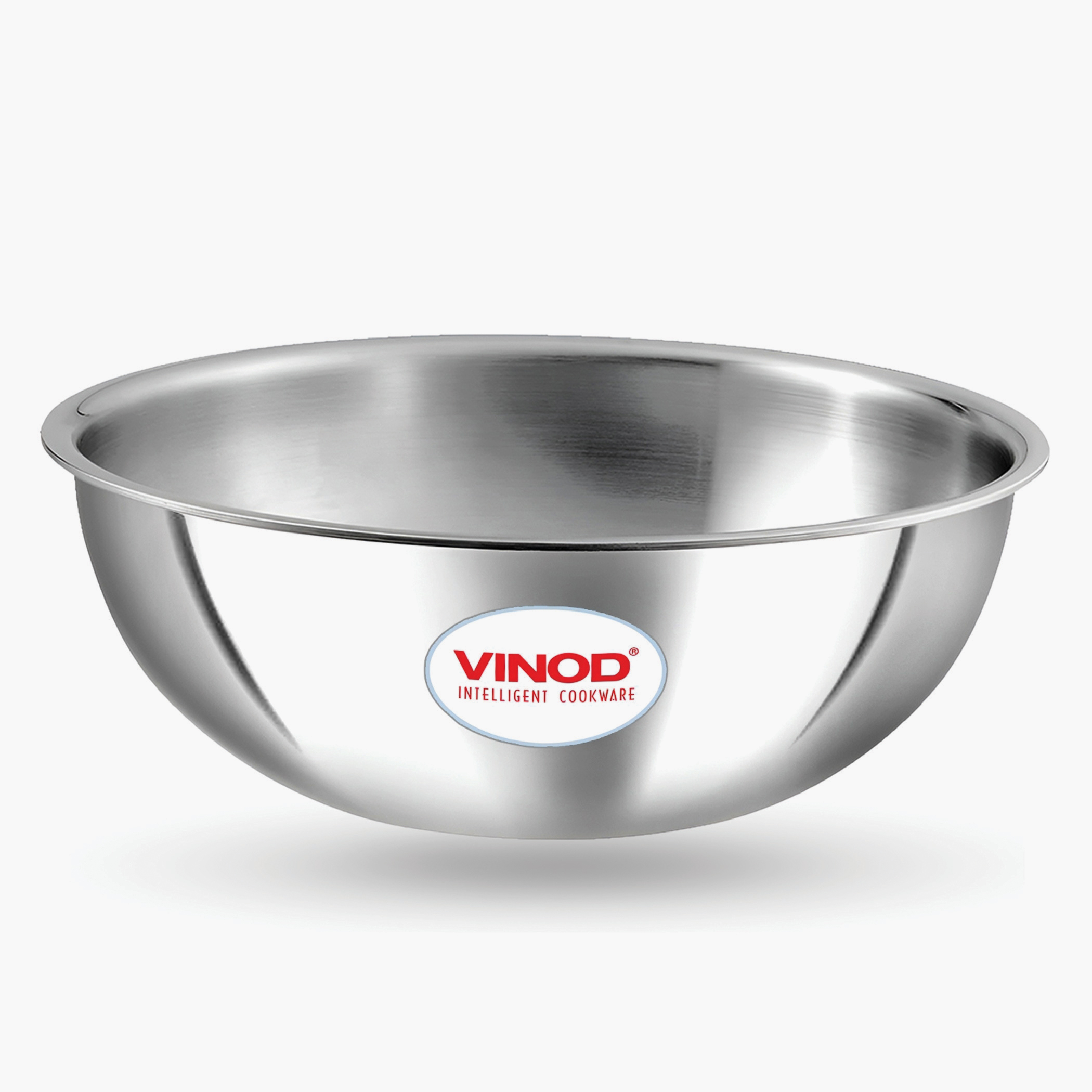 VINOD Platinum Triply Stainless Steel Deep Tasla - 26cm, 4.1L in Silver
