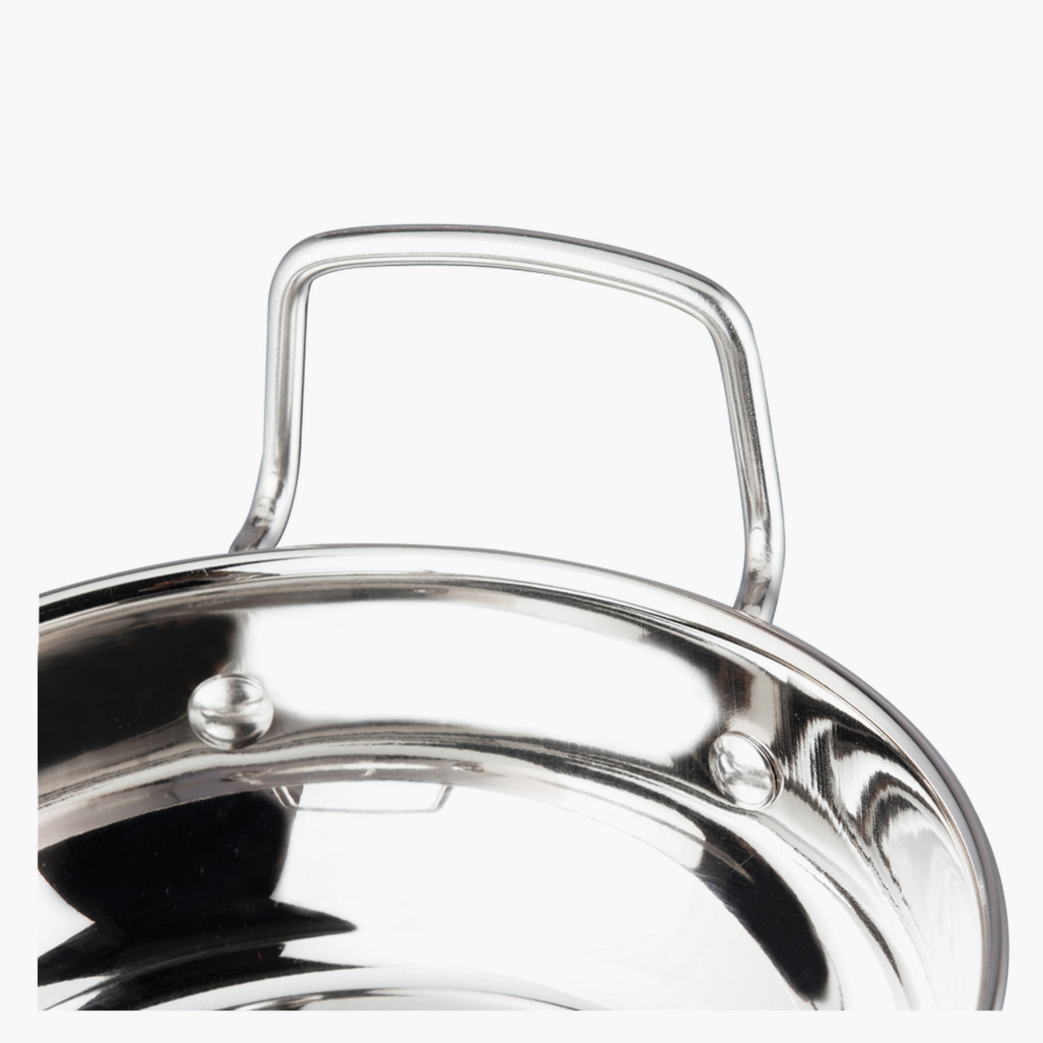VINOD Stainless Steel Kadai with Glass Lid - 20cm, 1.7L in Silver