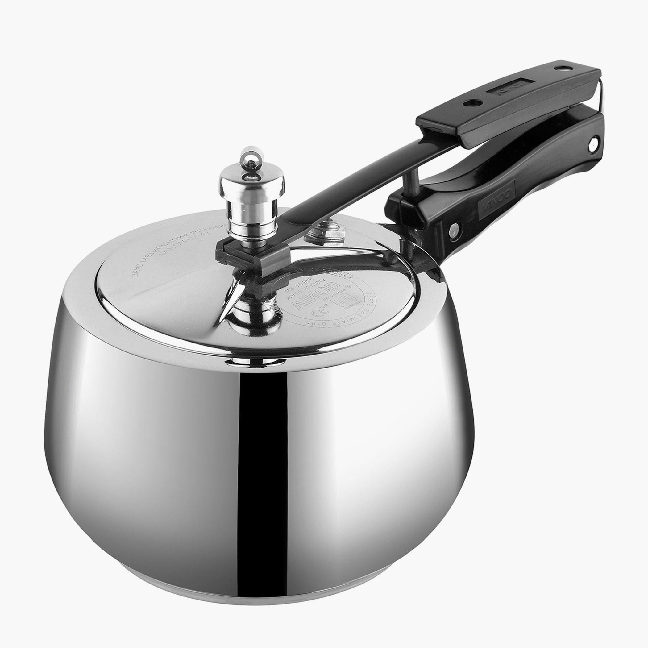 VINOD Europa 18/8 Stainless Steel Inner Lid Pressure Cooker - 3L in Silver
