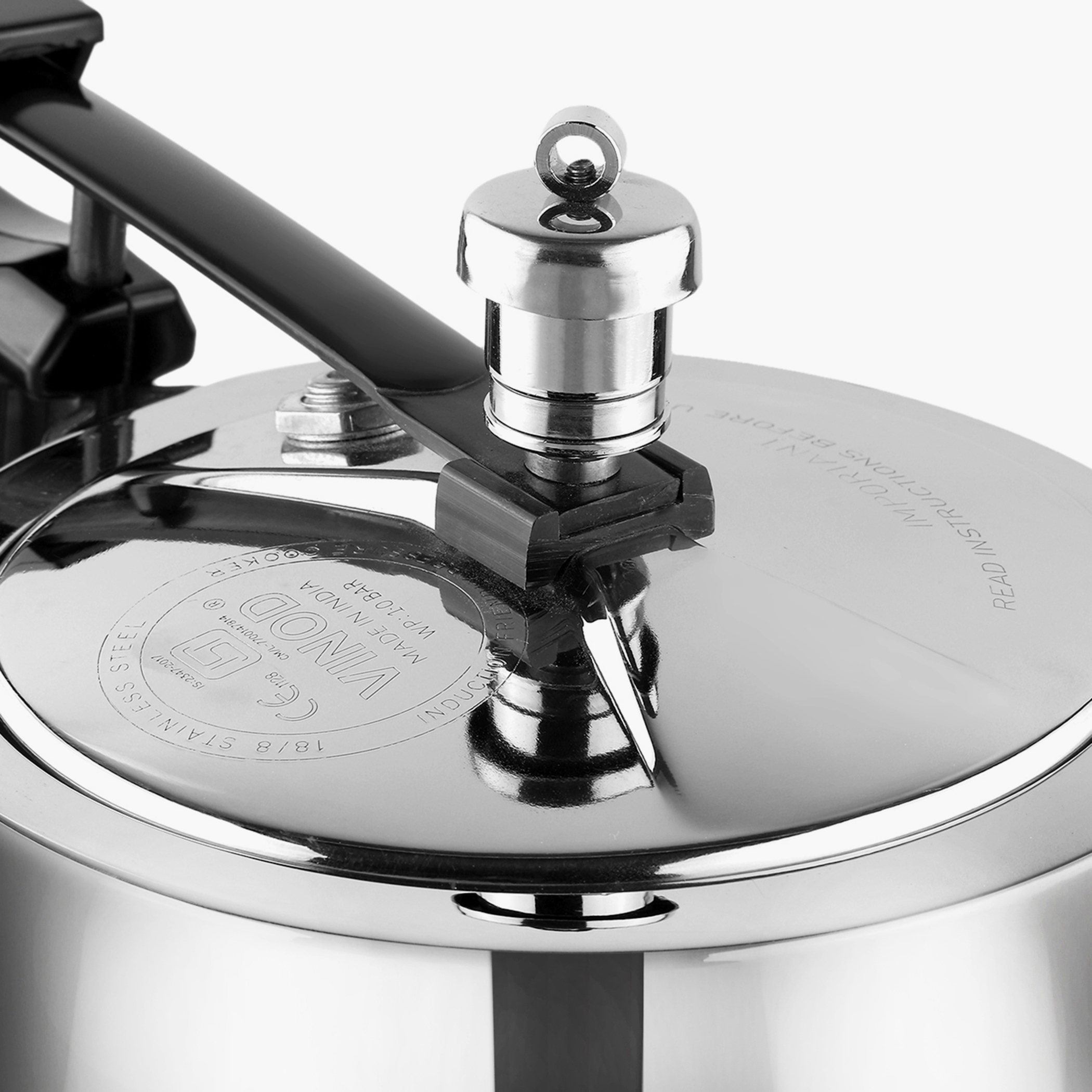 VINOD Europa 18/8 Stainless Steel Inner Lid Pressure Cooker - 3L in Silver