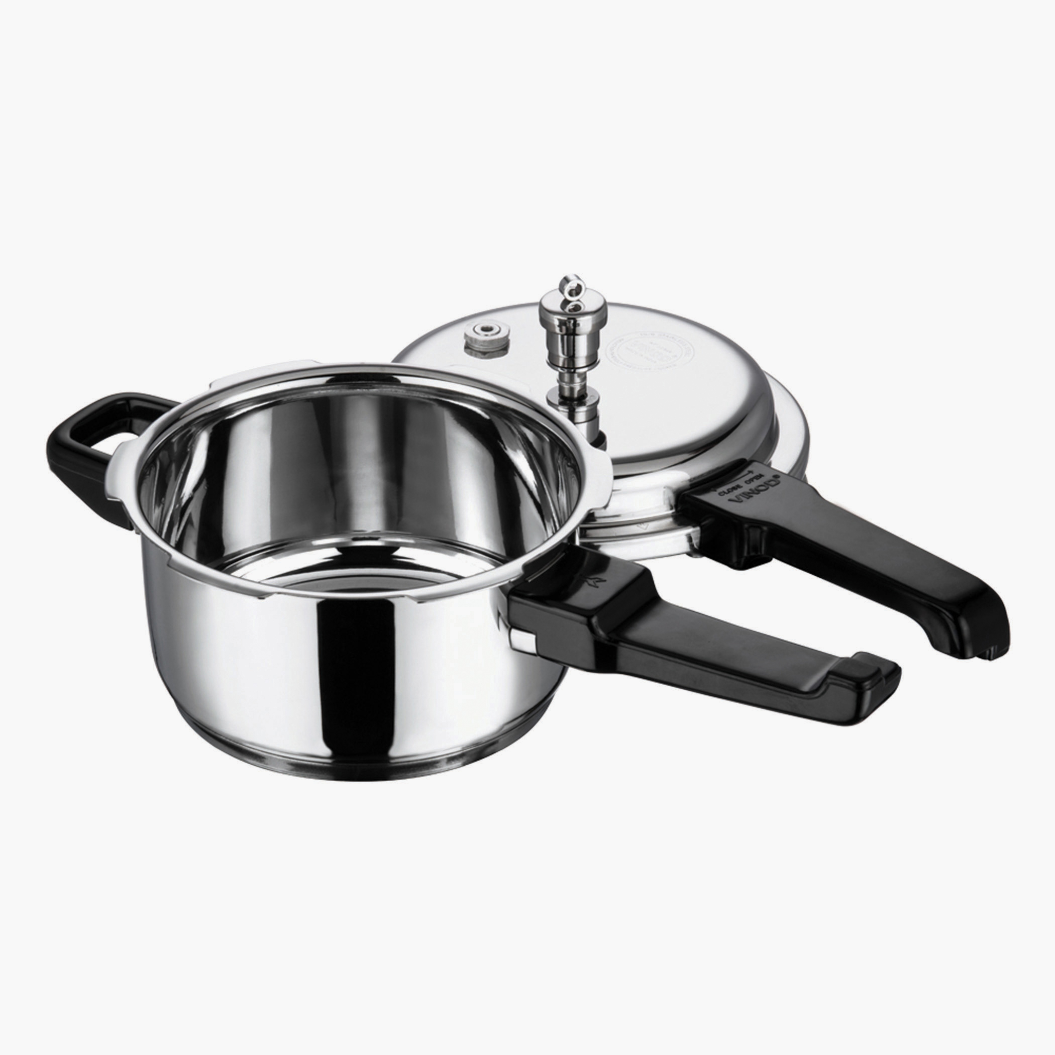 VINOD 18/8 Stainless Steel Pressure Cooker - 2L in Silver