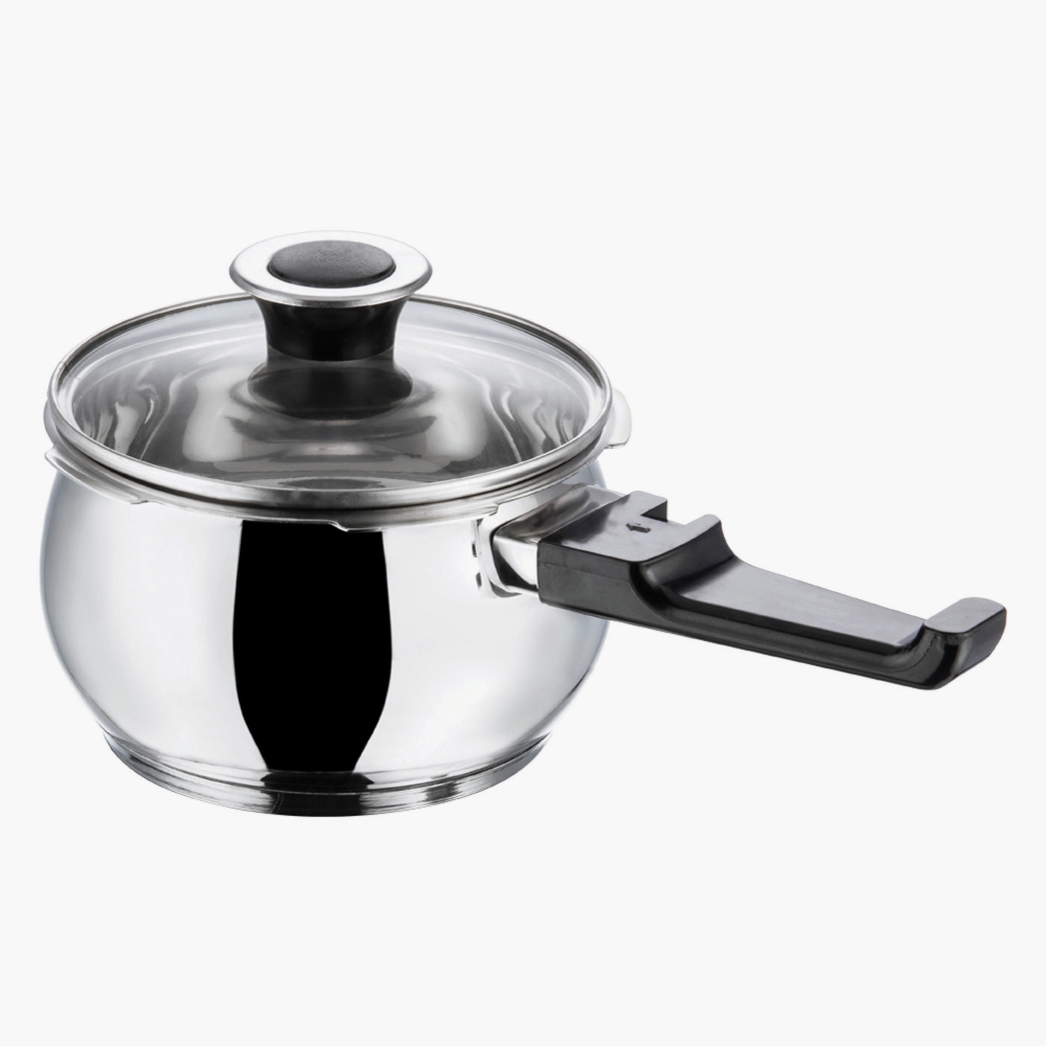 VINOD Splendid Plus 18/8 Stainless Steel Handi Pressure Cooker with Extra Glass Lid - 3.5L in Silver
