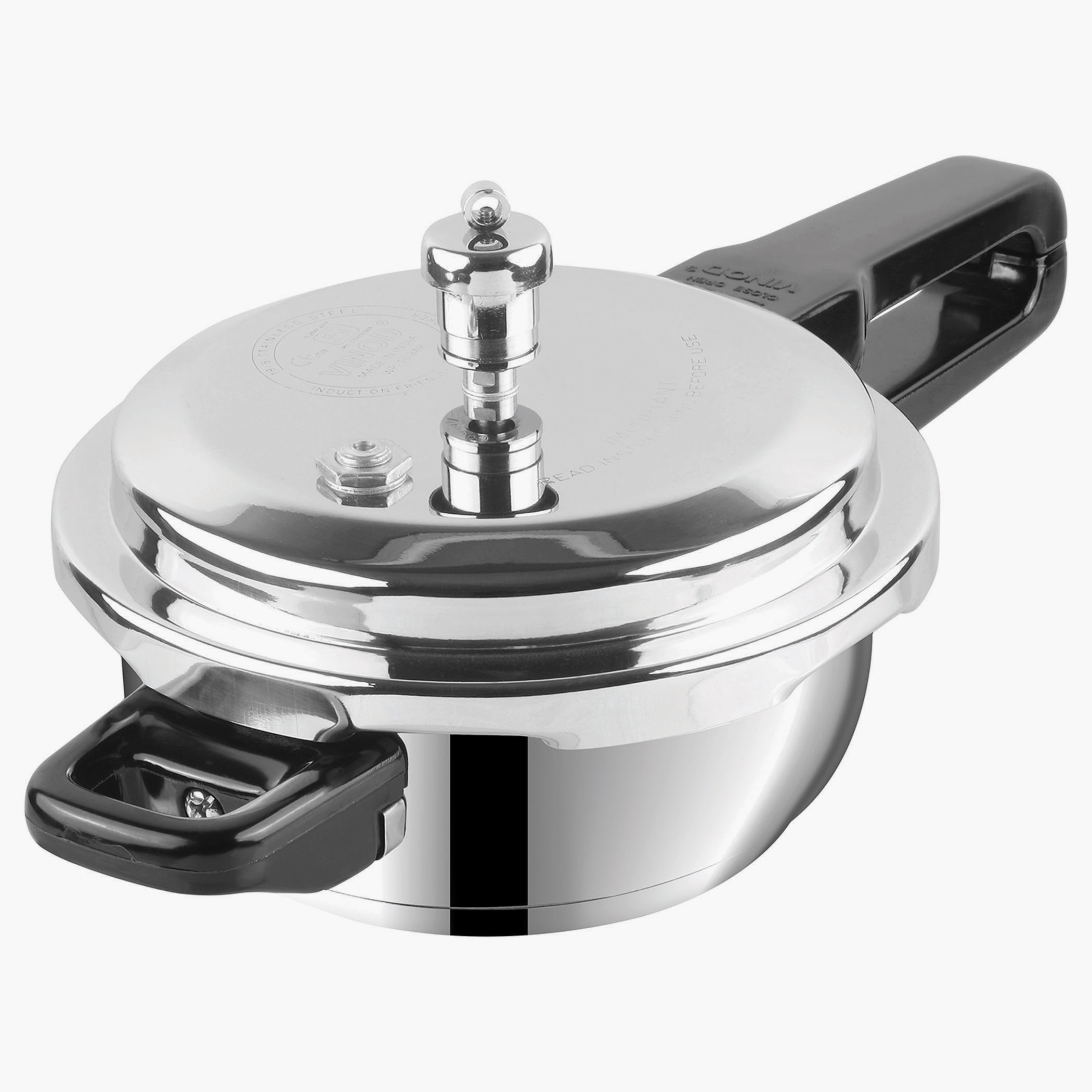VINOD Mini 18/8 Stainless Steel Pan Pressure Cooker - 2L in Silver