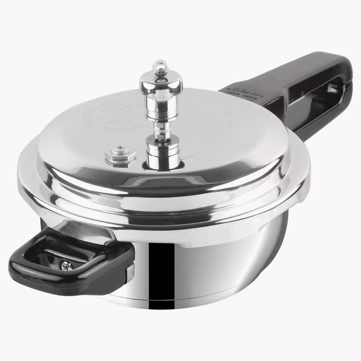 VINOD Senior 18/8 Stainless Steel Pan Pressure Cooker - 4.5L in Silver