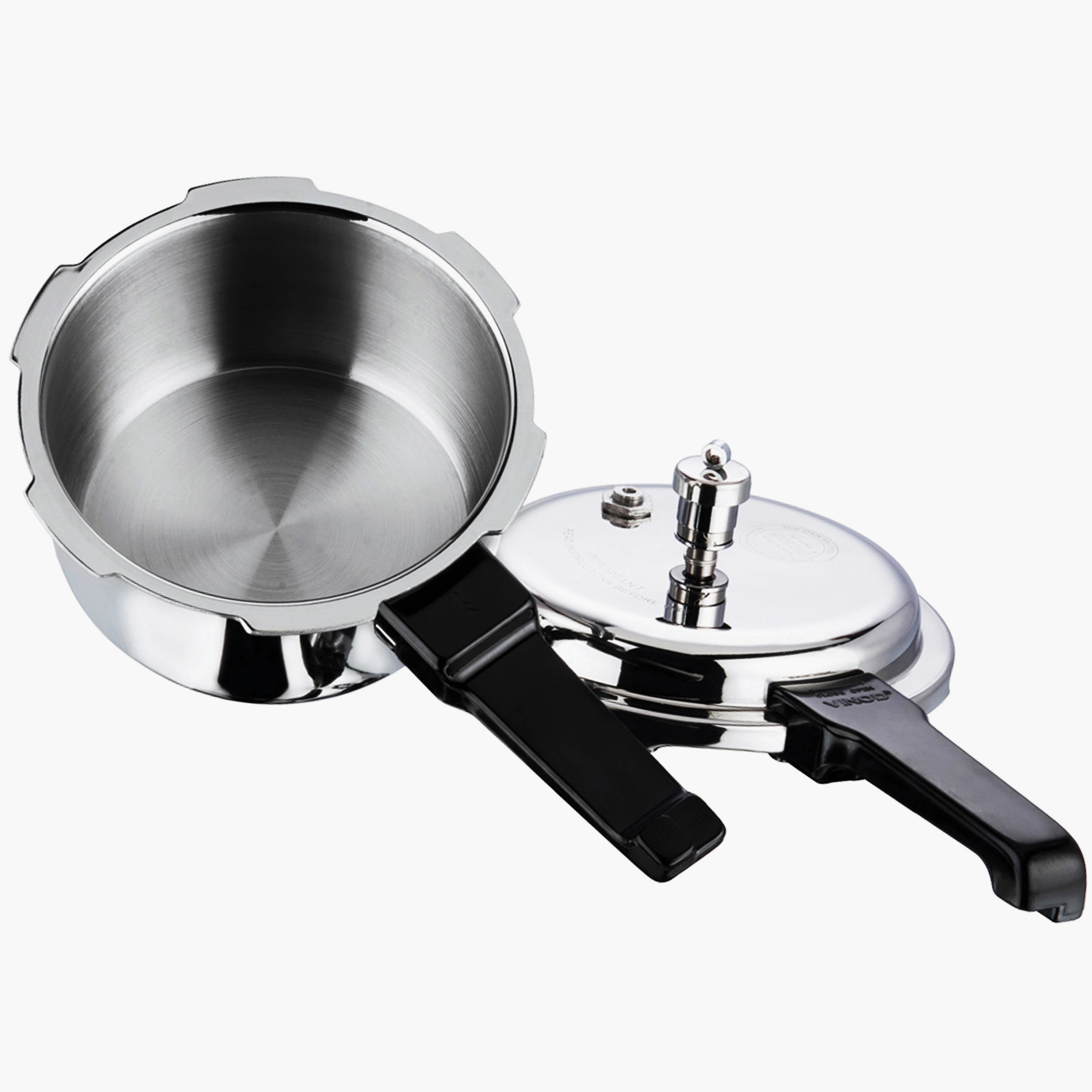 VINOD Platinum Triply Stainless Steel Pressure Cooker - 2L in Silver
