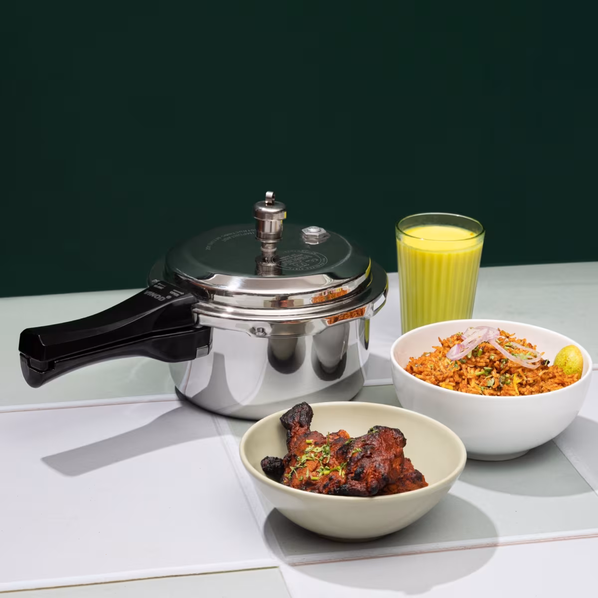 VINOD Platinum Triply Stainless Steel Pressure Cooker - 3L in Silver