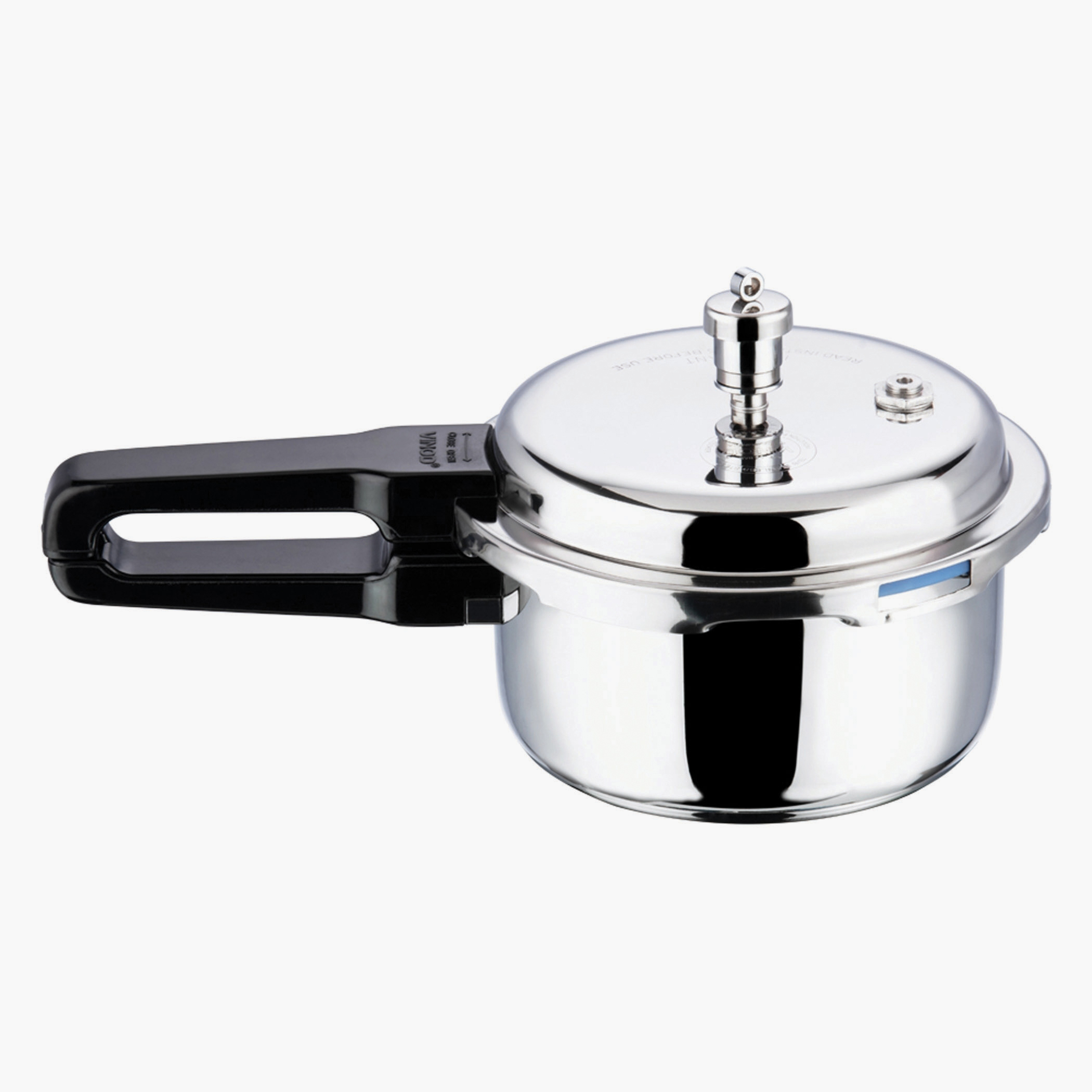 VINOD Platinum Triply Stainless Steel Pressure Cooker - 3L in Silver