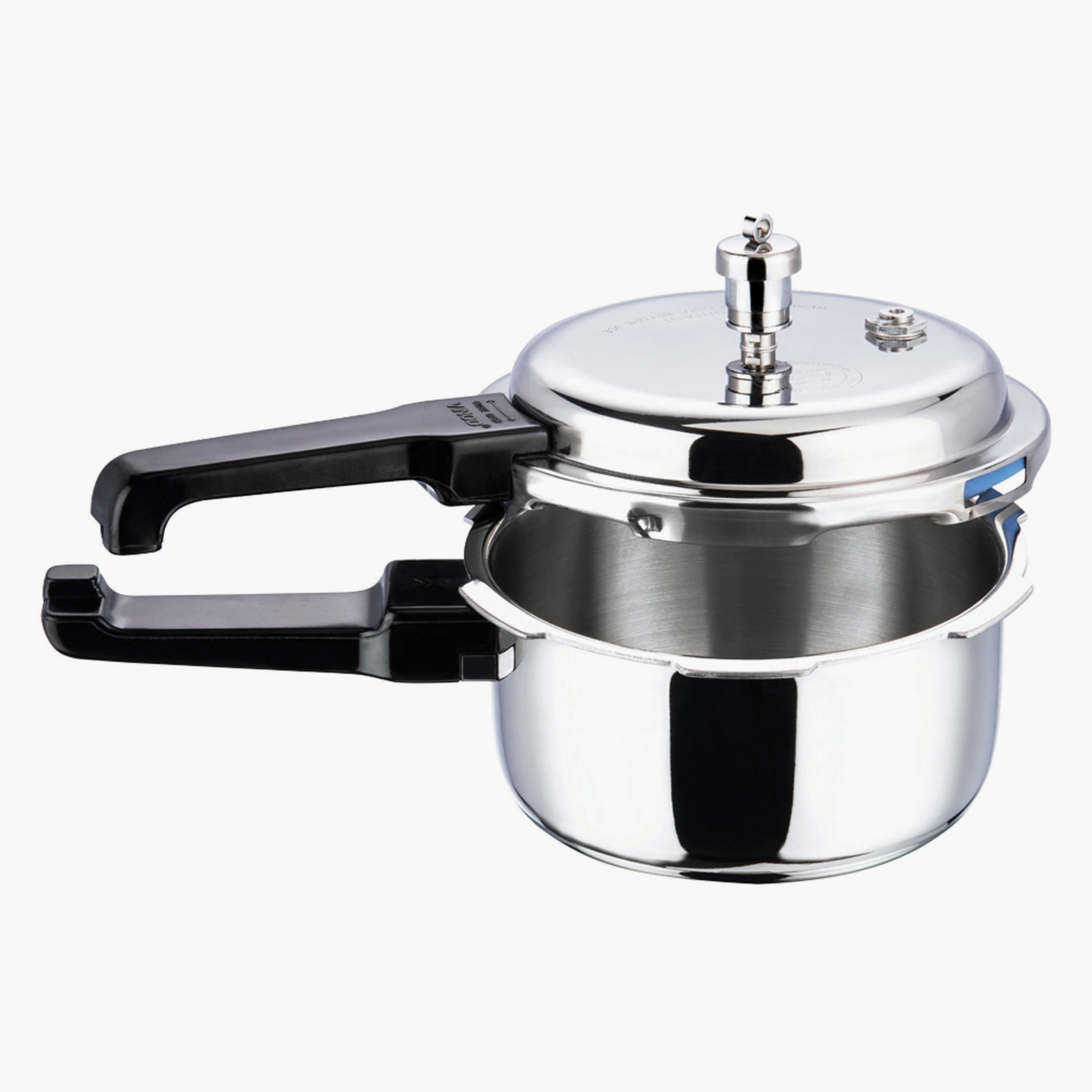 VINOD Platinum Triply Stainless Steel Pressure Cooker - 3L in Silver