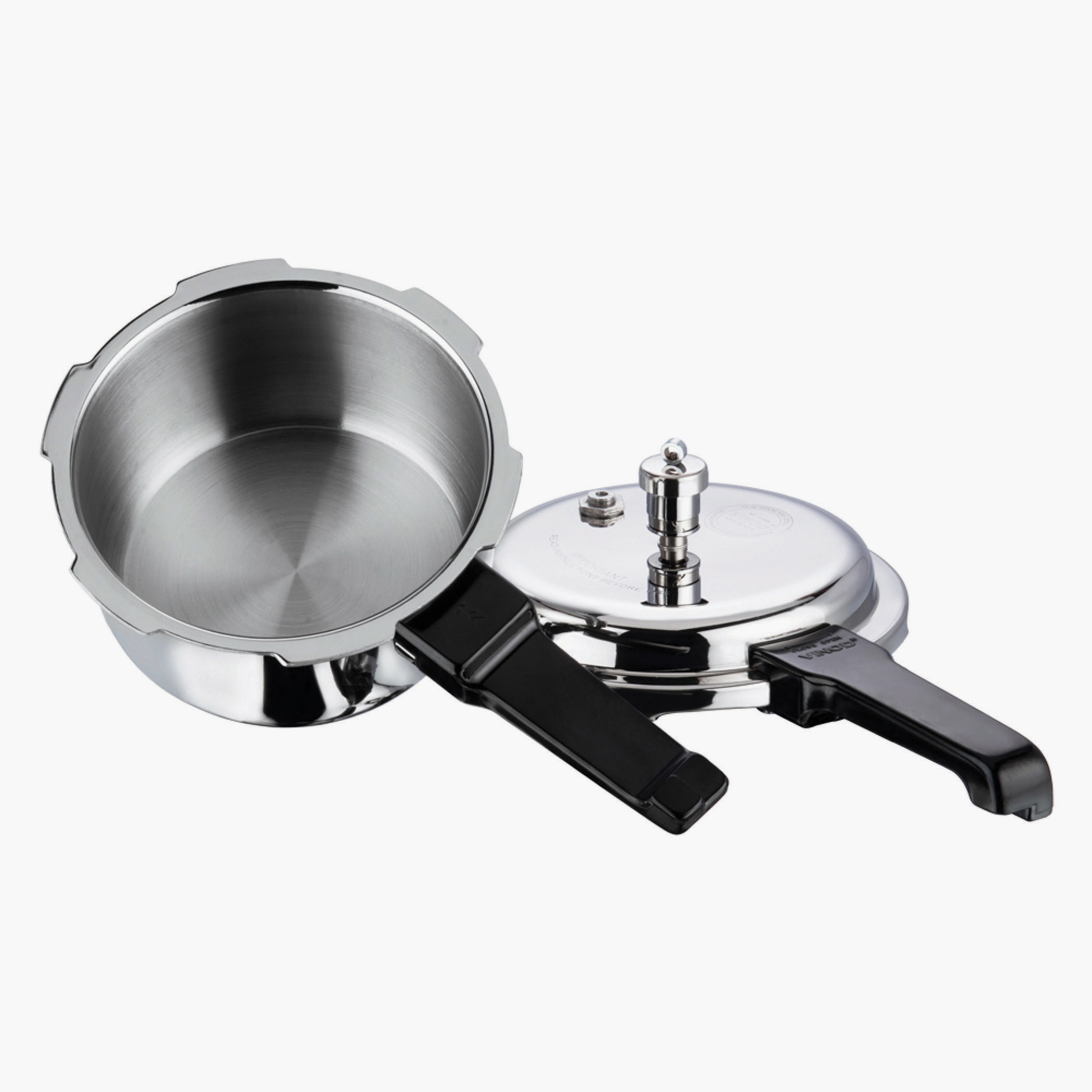 VINOD Platinum Triply Stainless Steel Pressure Cooker - 5L in Silver