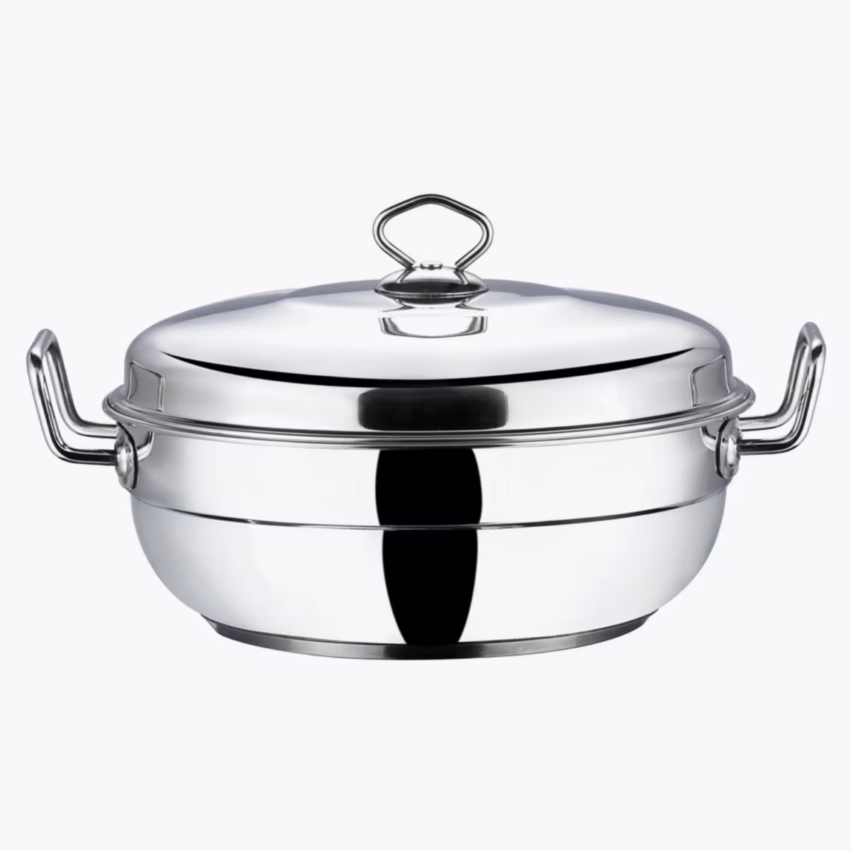 VINOD Deluxe 7 Pcs Stainless Steel Multi Kadai in Silver