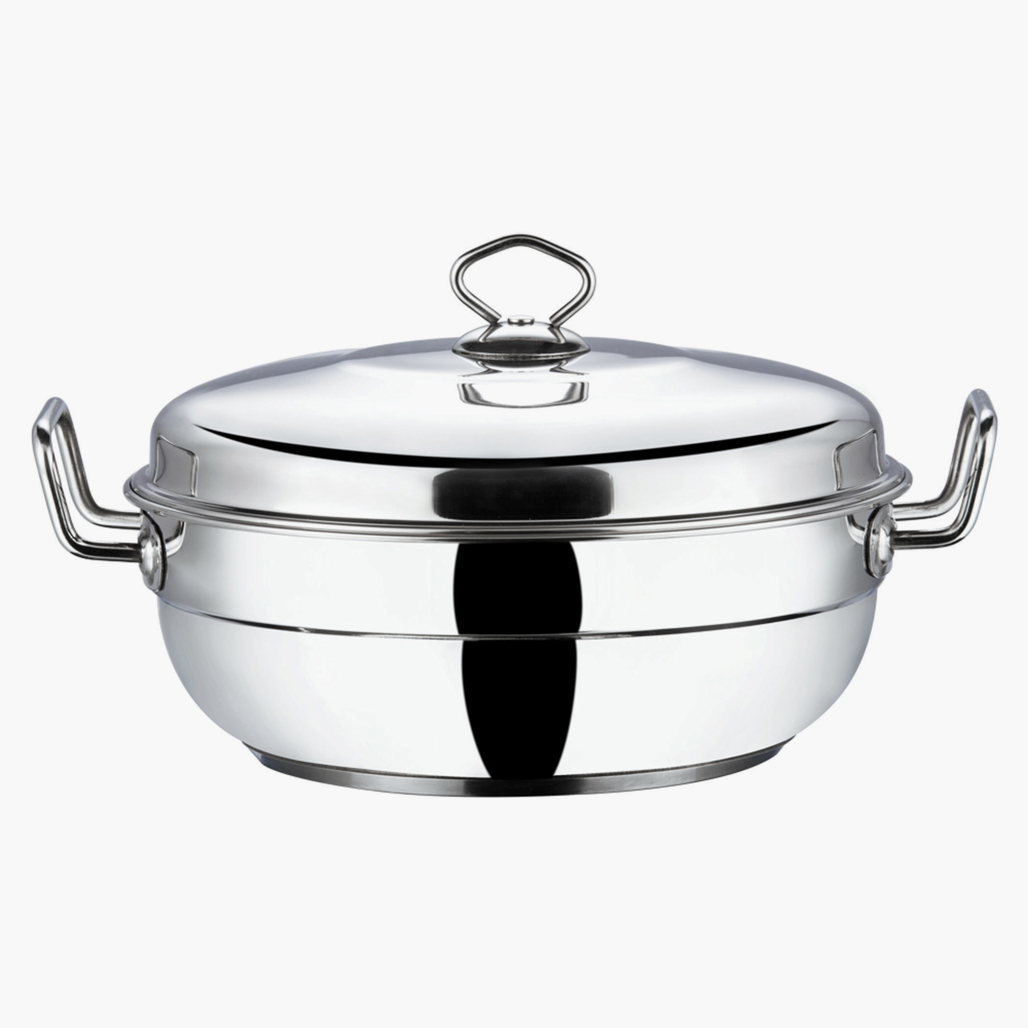 VINOD Deluxe 7 Pcs Stainless Steel Multi Kadai in Silver