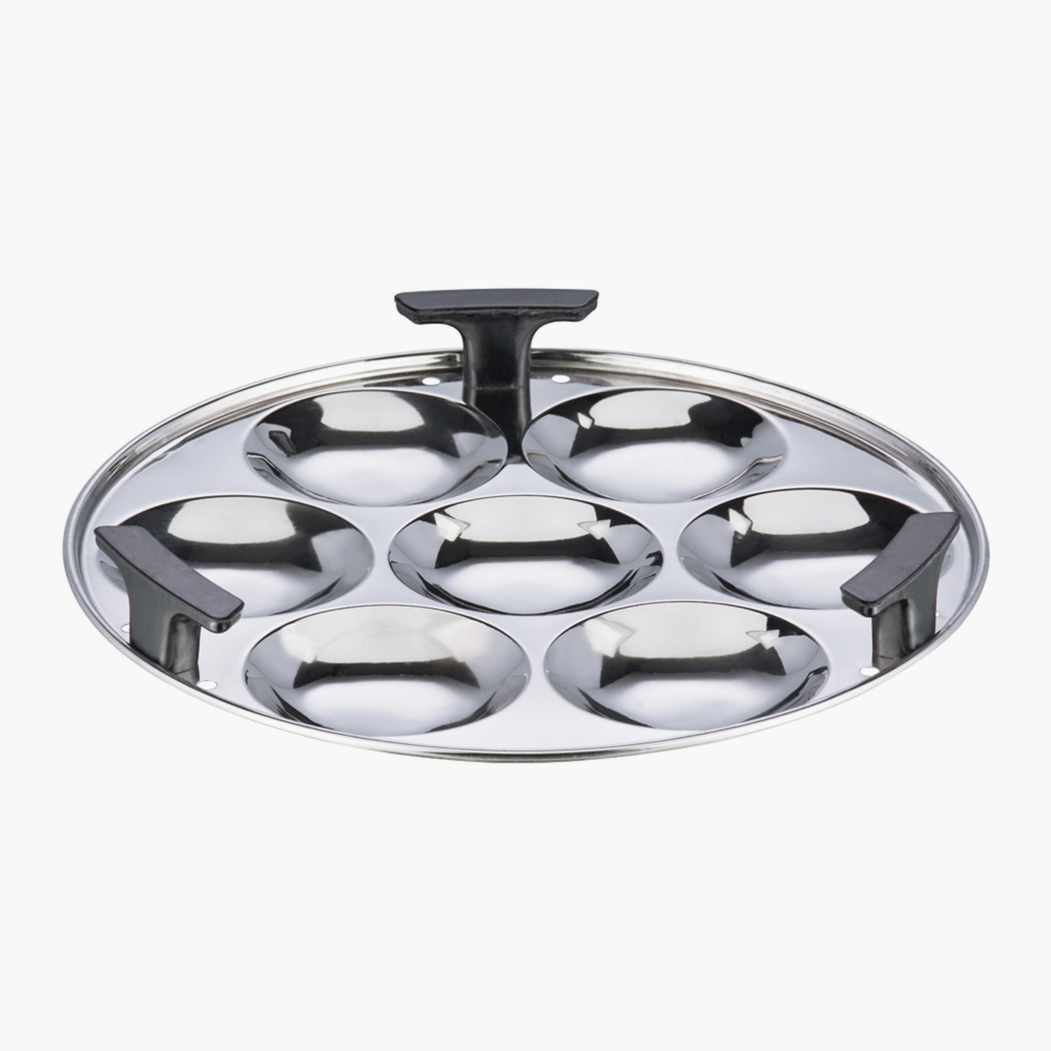 VINOD Deluxe 7 Pcs Stainless Steel Multi Kadai in Silver