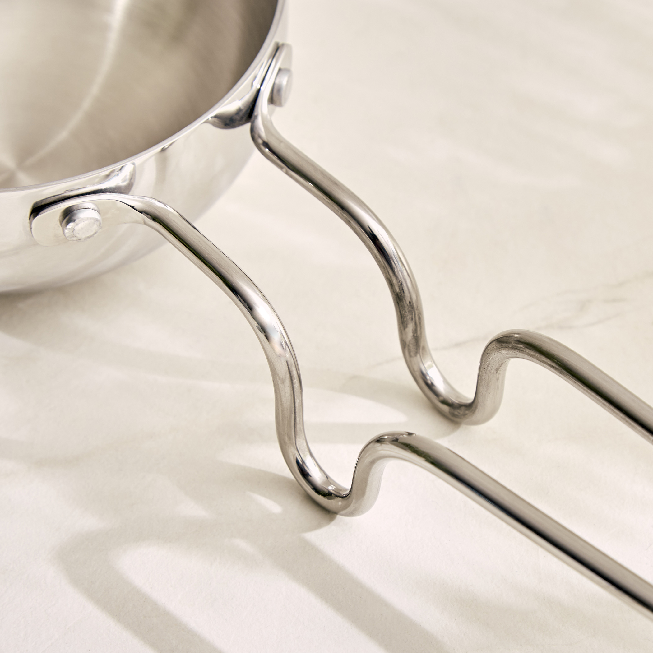 Valeria Carin Tri-Ply Stainless Steel Induction Compatible Tadka Pan - 12cm in Silver