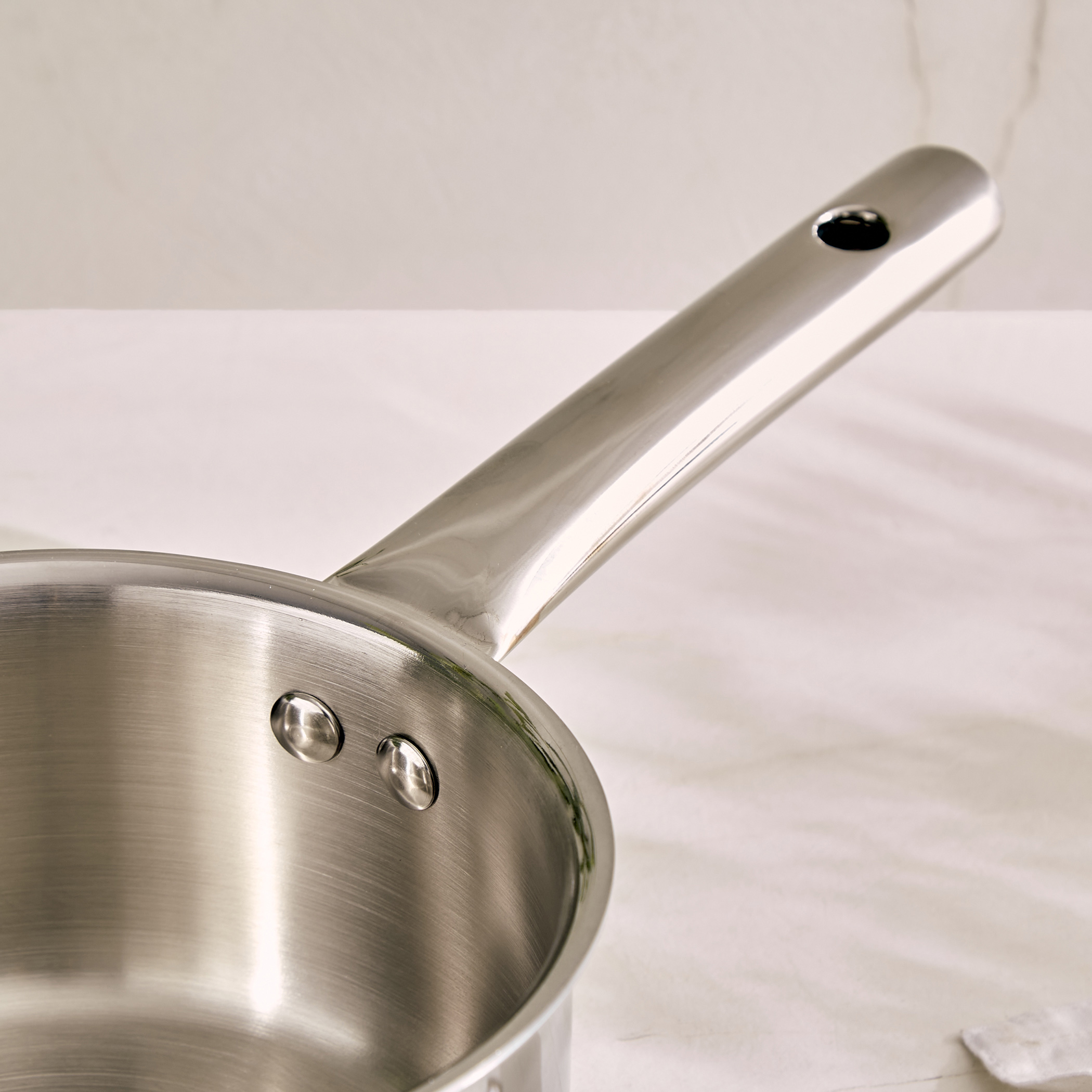 Valeria Carin Tri-Ply Stainless Steel Induction Compatible Milk Pan - 1.7L in Silver