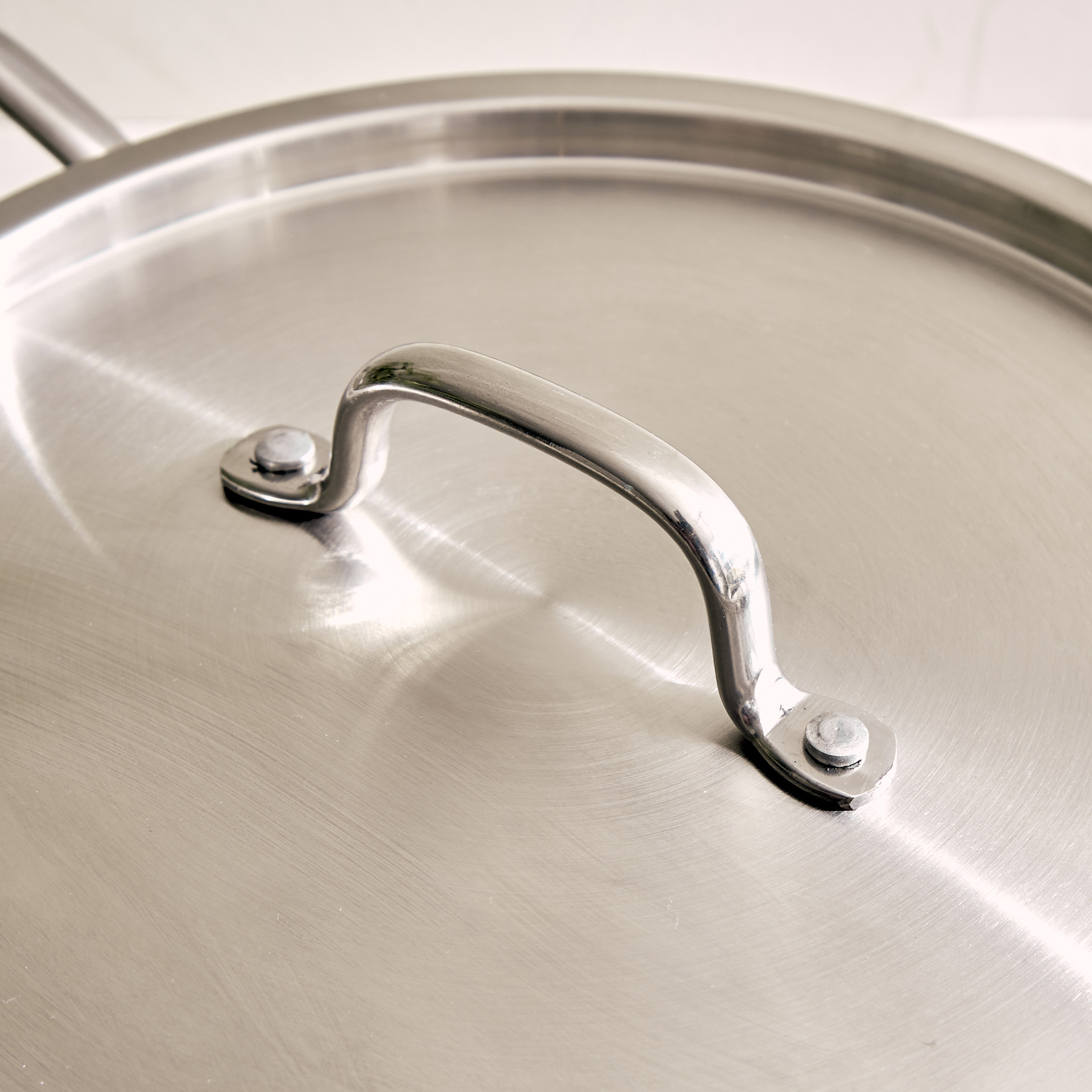 Valeria Carin Tri-Ply Stainless Steel Induction Compatible Kadhai with Lid - 2.5L in Silver