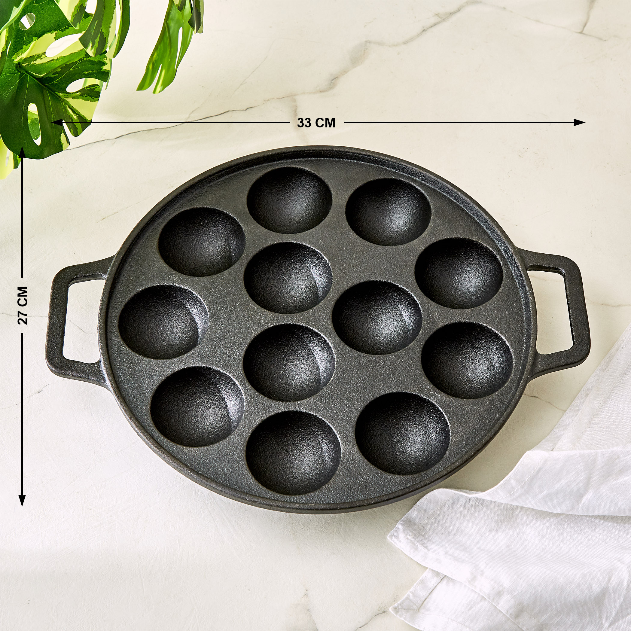 Terra Tales Sally Cast Iron Paniyarakal in Black