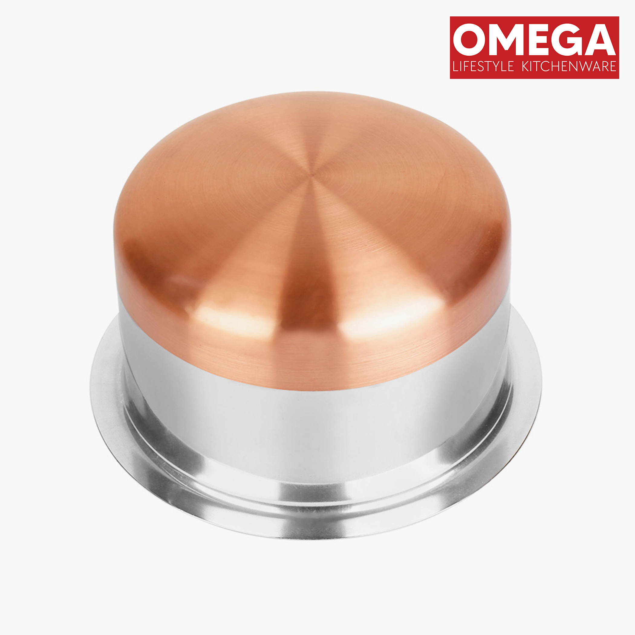 OMEGA Stainless Steel Copper Bottom Tope - 1.1L in Silver