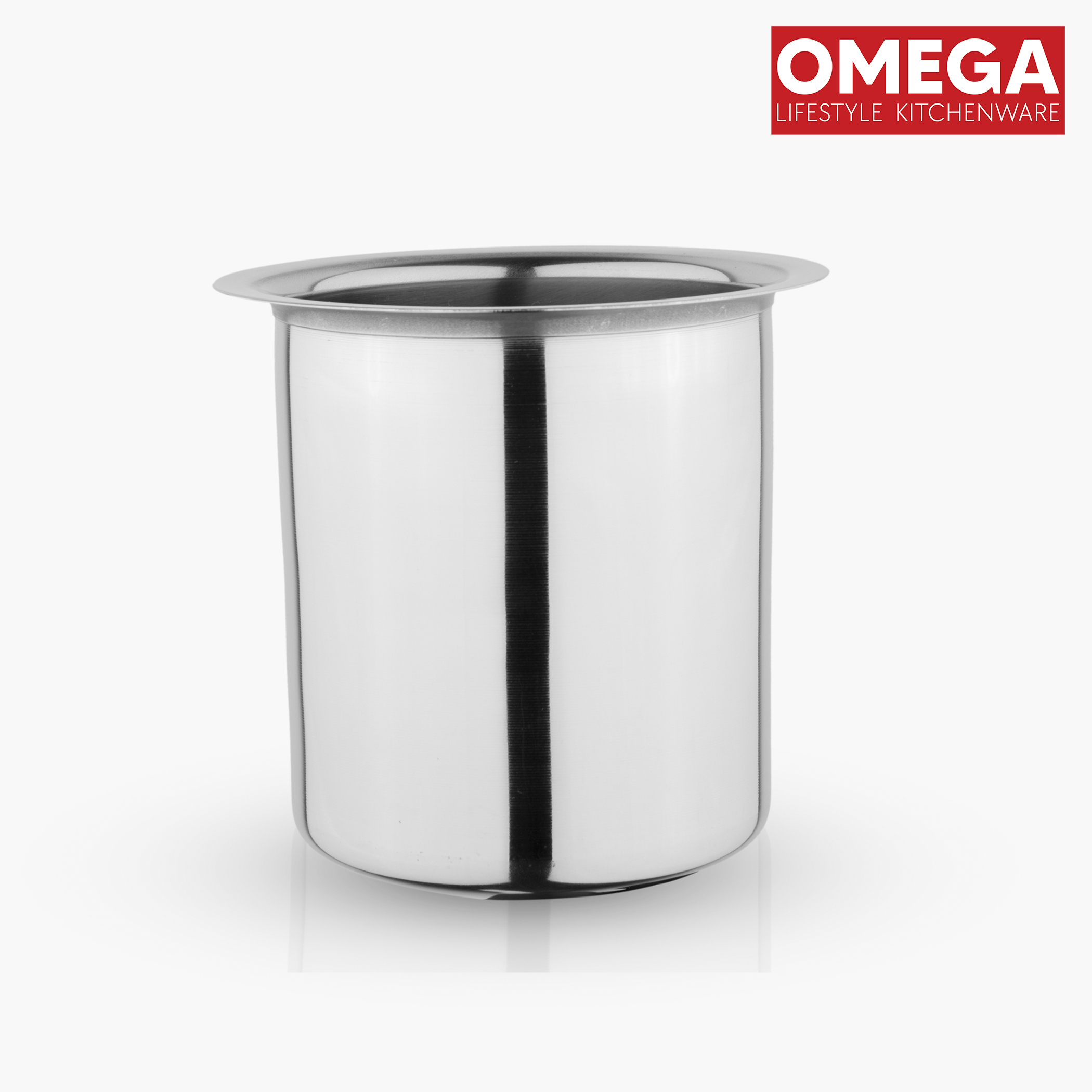 OMEGA Stainless Steel Milk Pot/Gunj - 1.3L in Silver