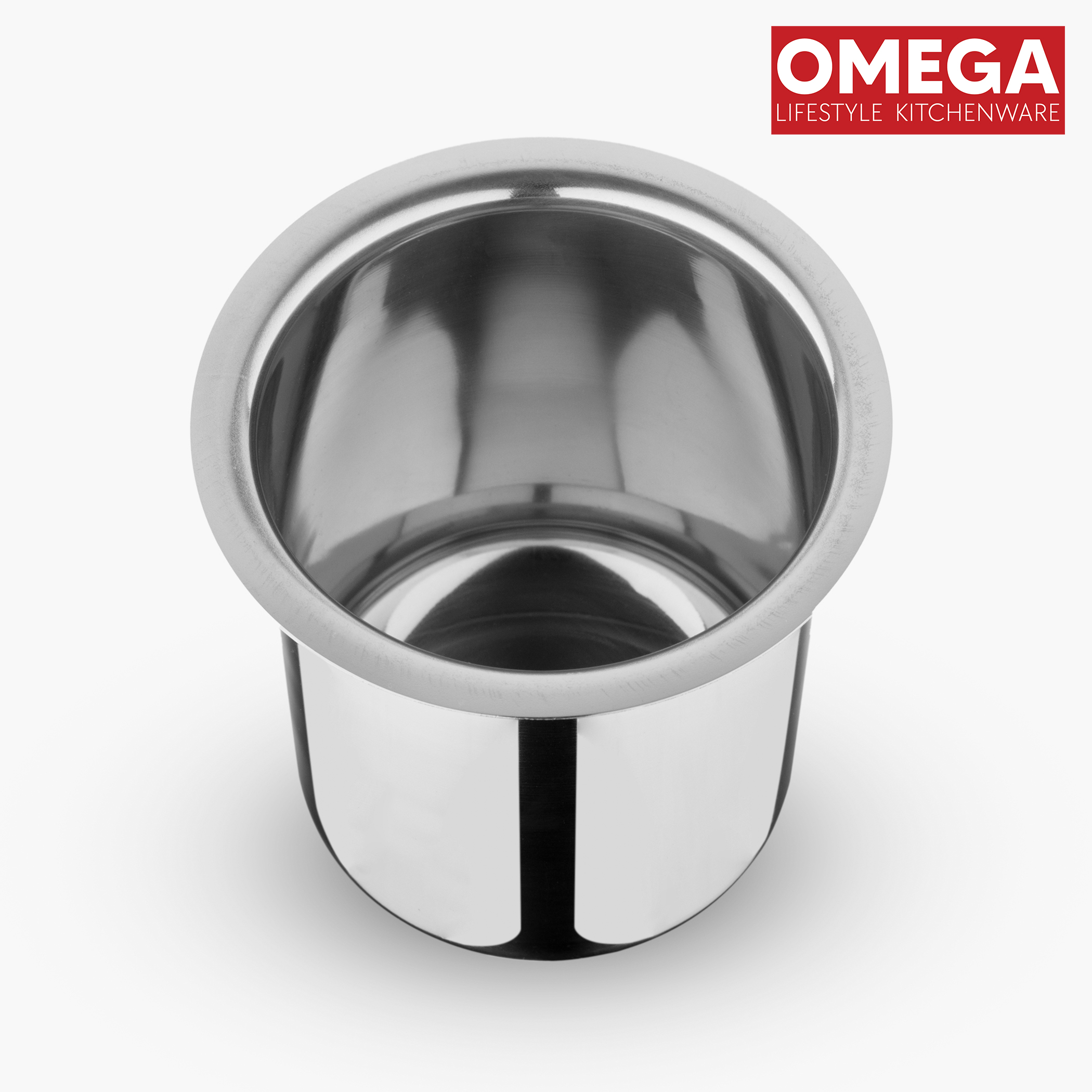 OMEGA Stainless Steel Milk Pot/Gunj - 1.3L in Silver