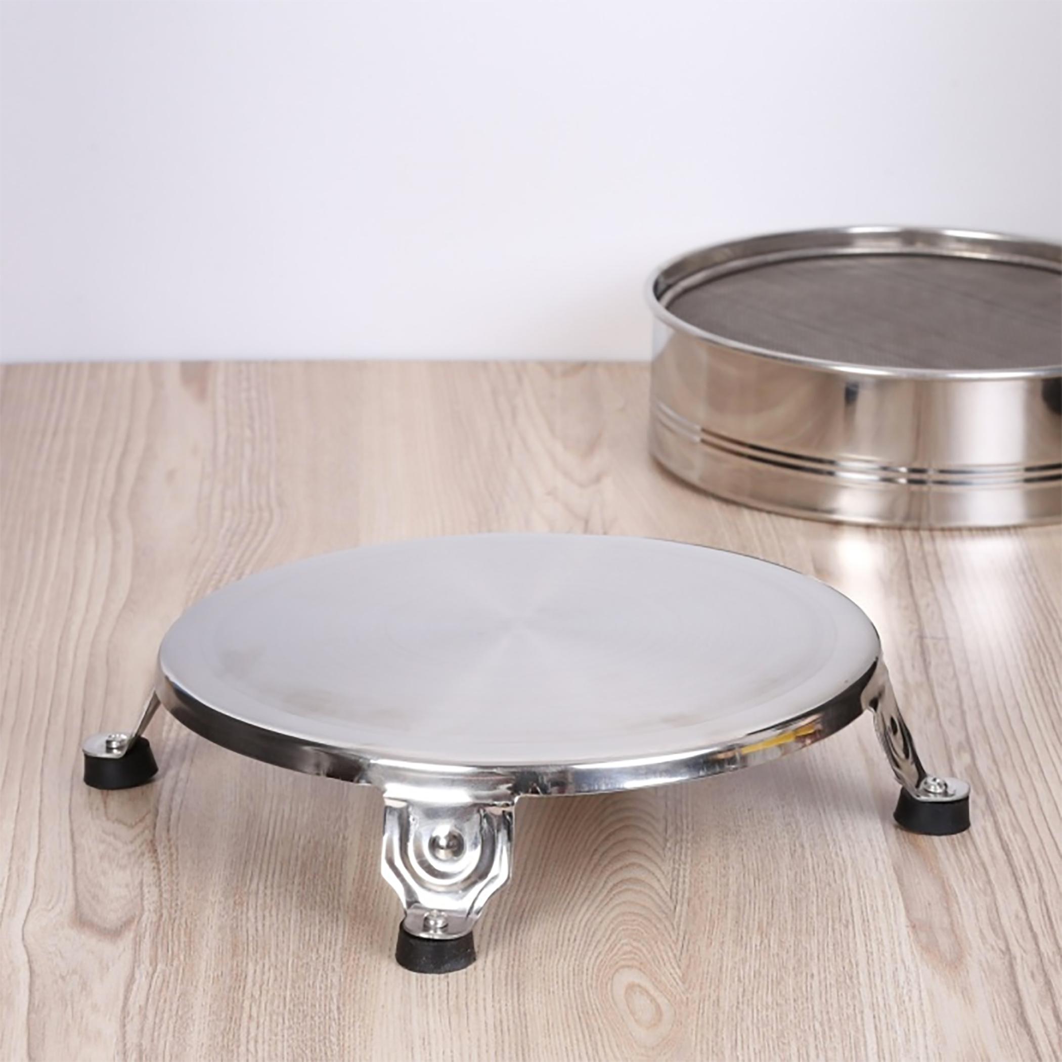 Glovia Stainless Steel Rolling Board in Silver