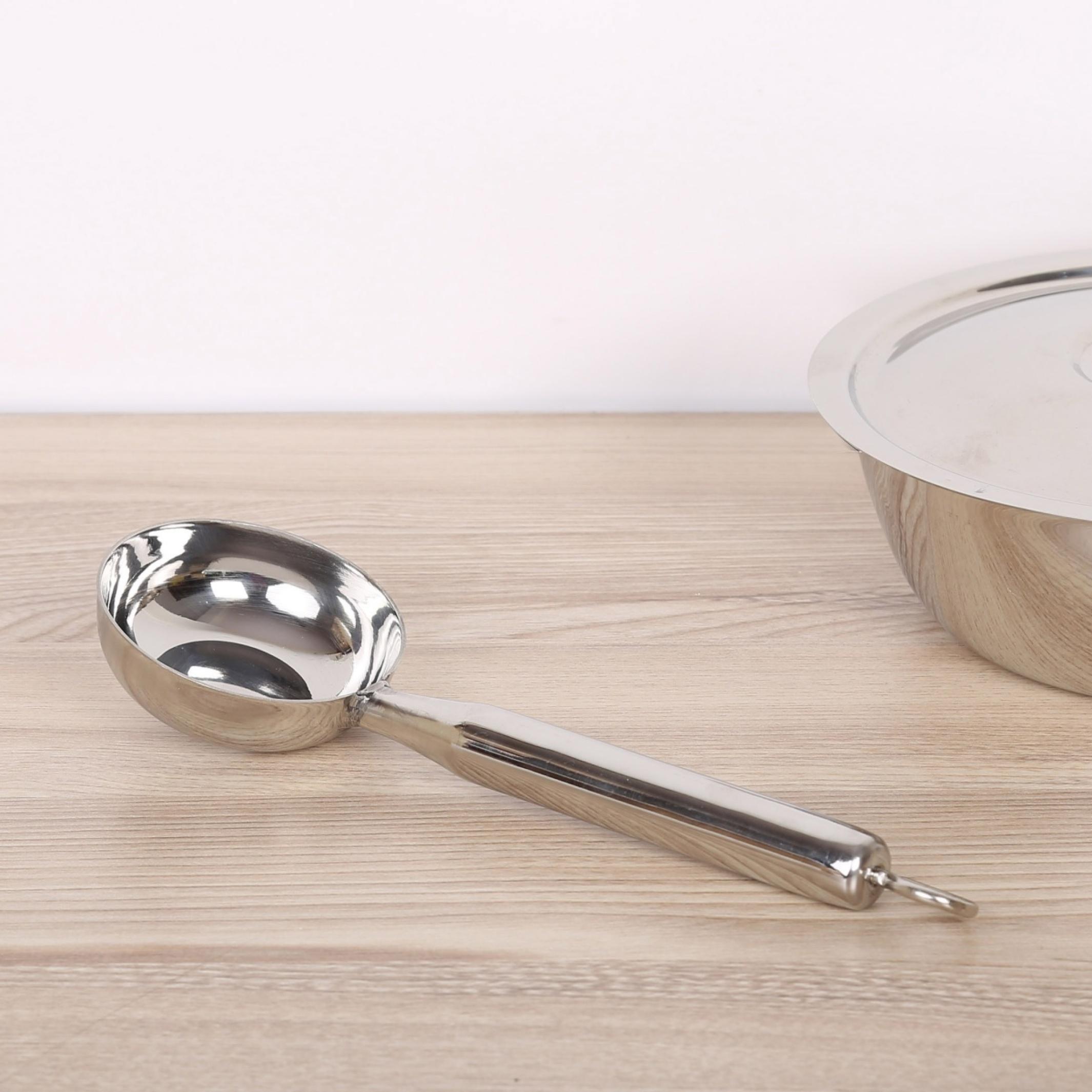 Ferrit Stainless Steel Dosa Ladle in Silver