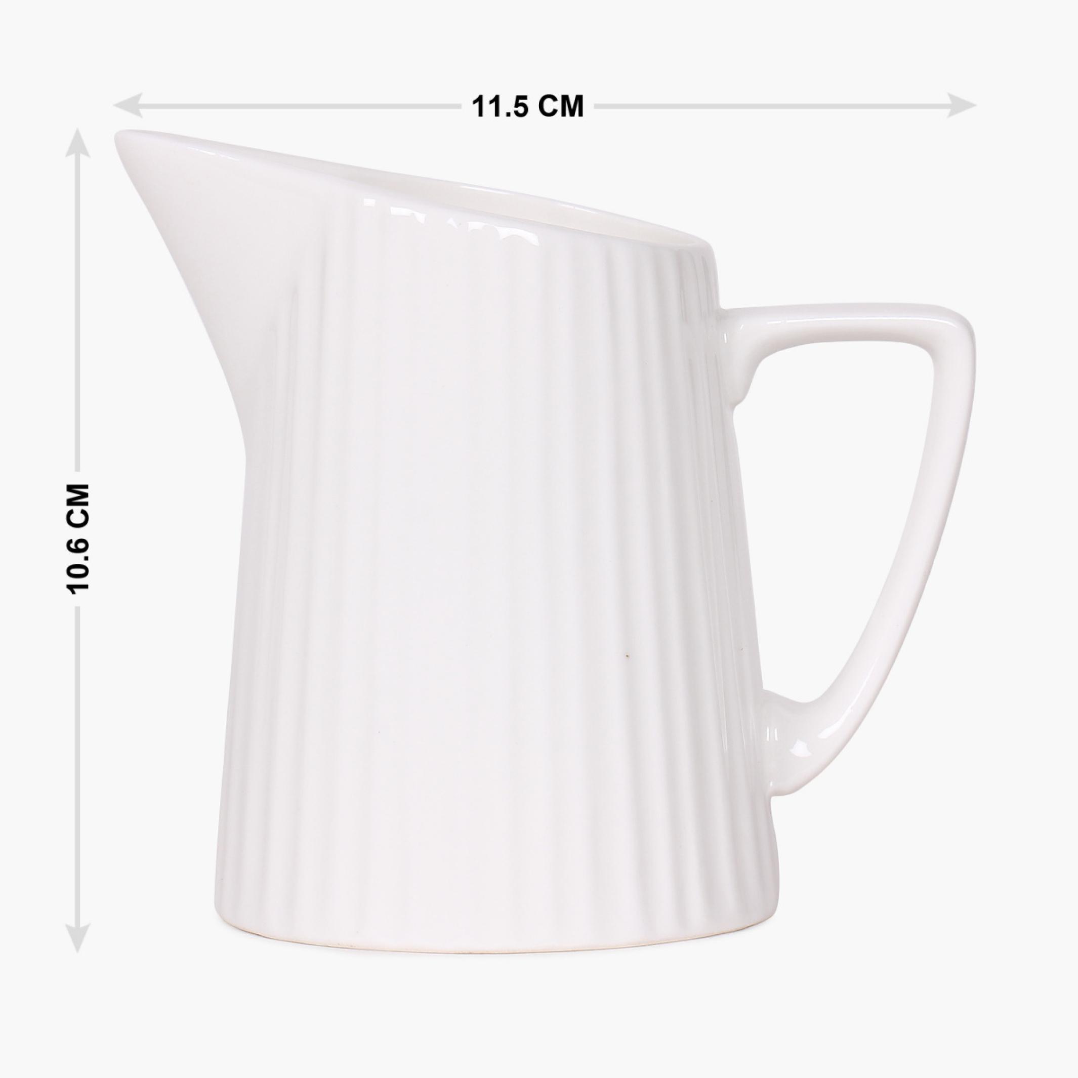Marshmallow Porcelain Creamer Pot - 220ml in White