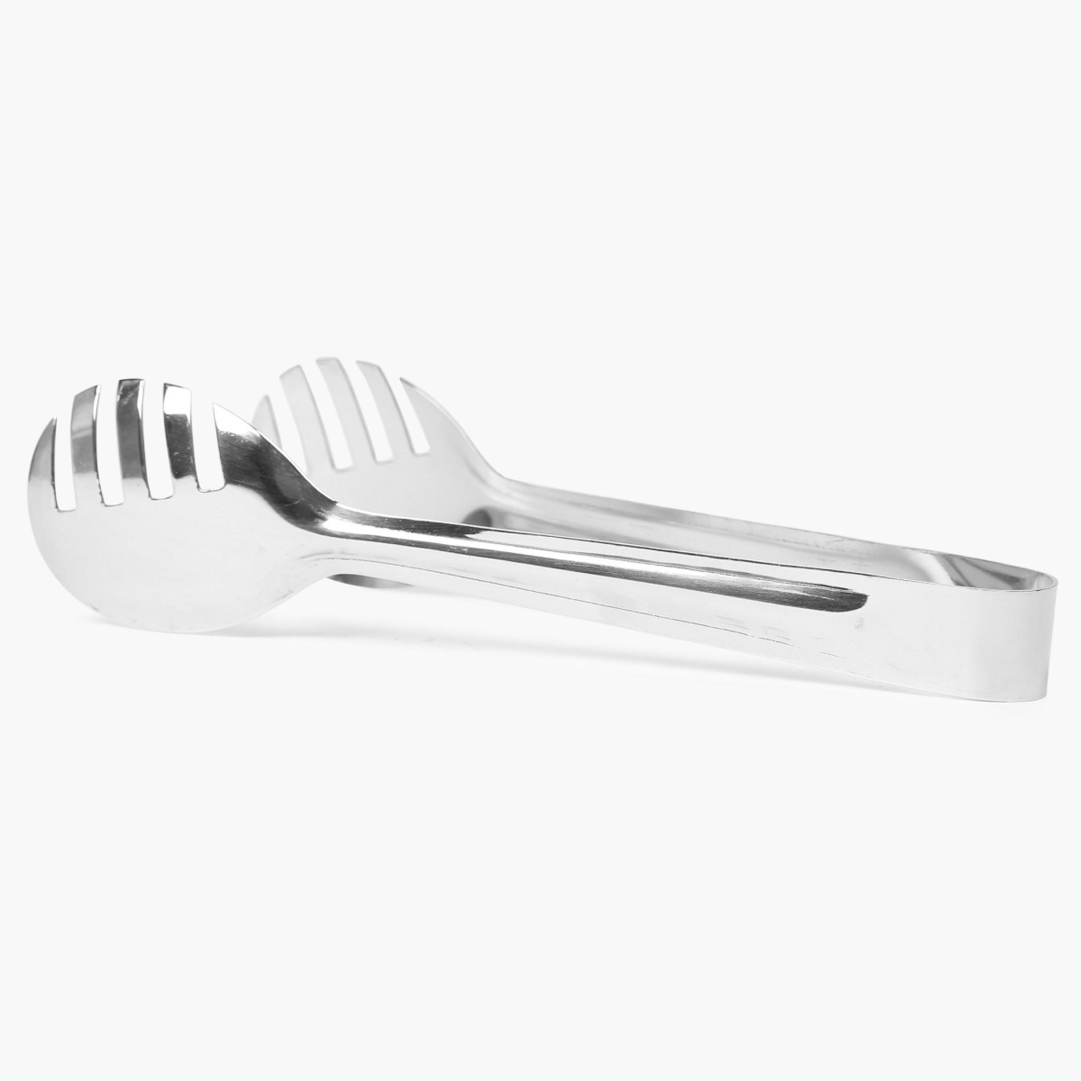 Ferrit Stainless Steel Spaghetti Tongs in Silver