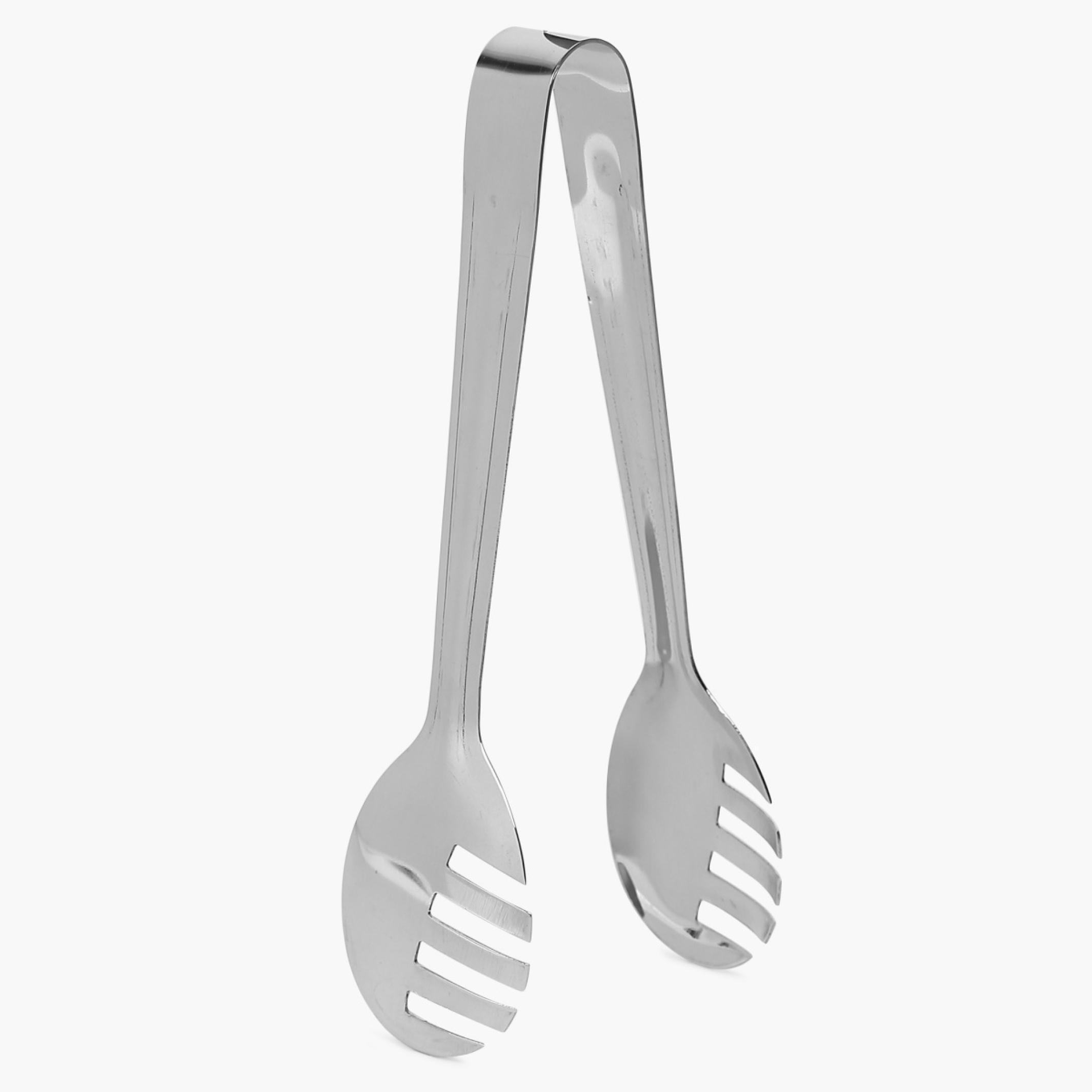 Ferrit Stainless Steel Spaghetti Tongs in Silver